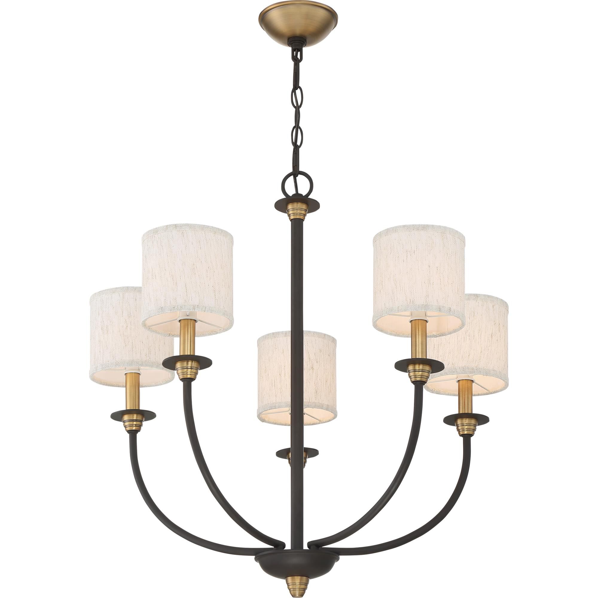 Shown in Old Bronze finish and Fabric shade