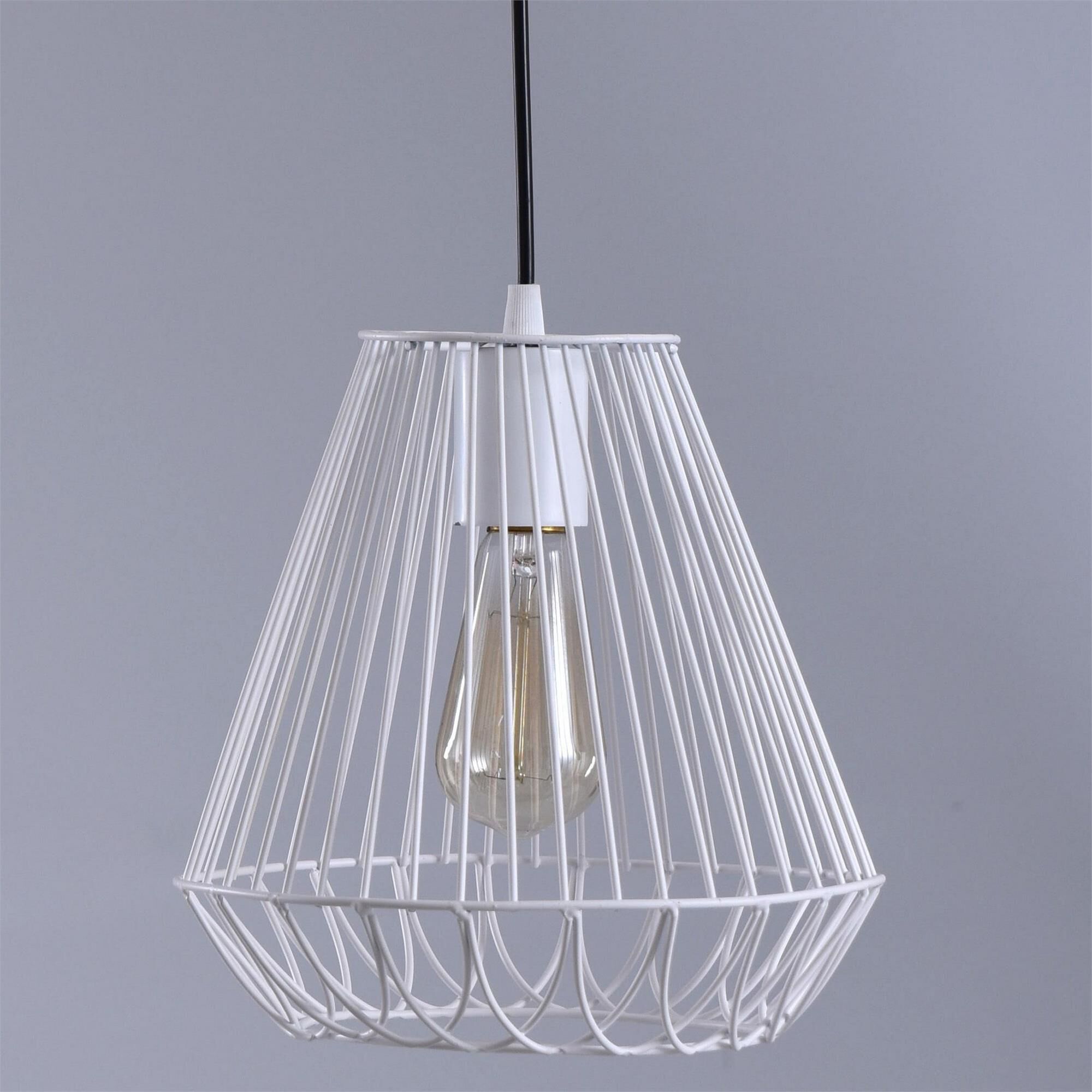 Shown in White finish and White Metal shade