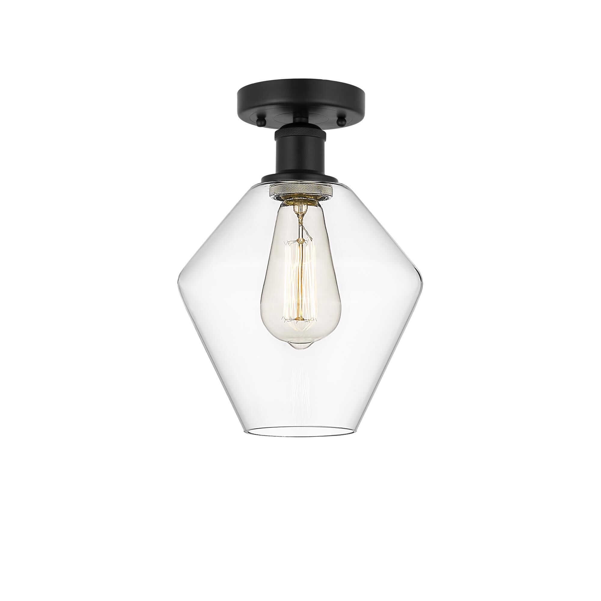 Shown in Matte Black, Clear finish and Clear glass and Clear Glass shade