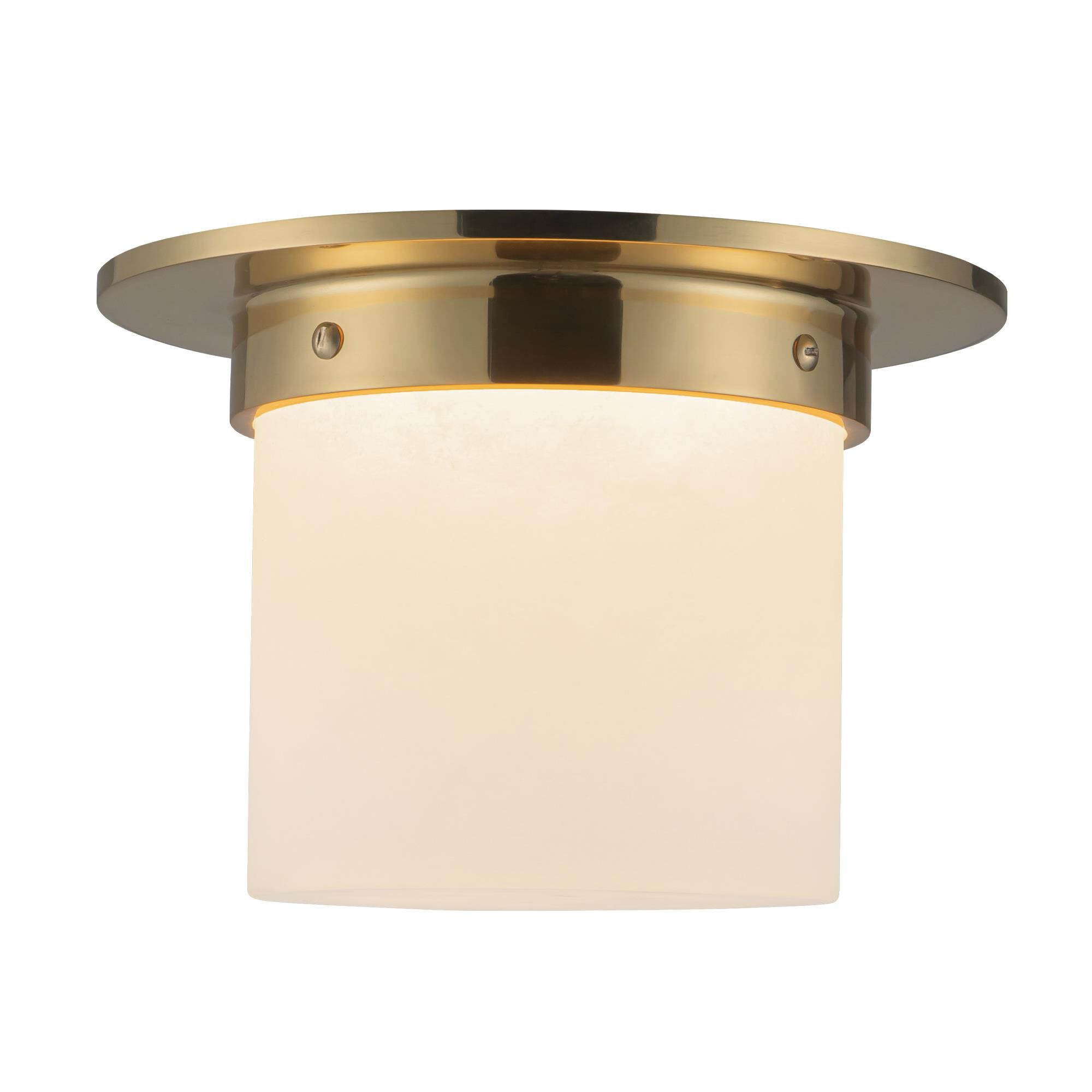 Shown in Patina Brass finish and Alabaster glass