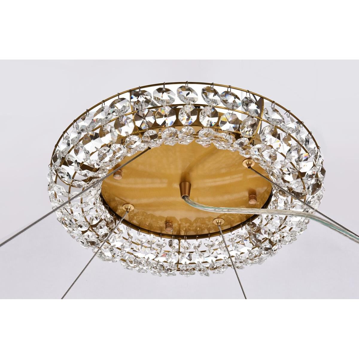 Shown in Brass finish and Royal Cut Clear crystal