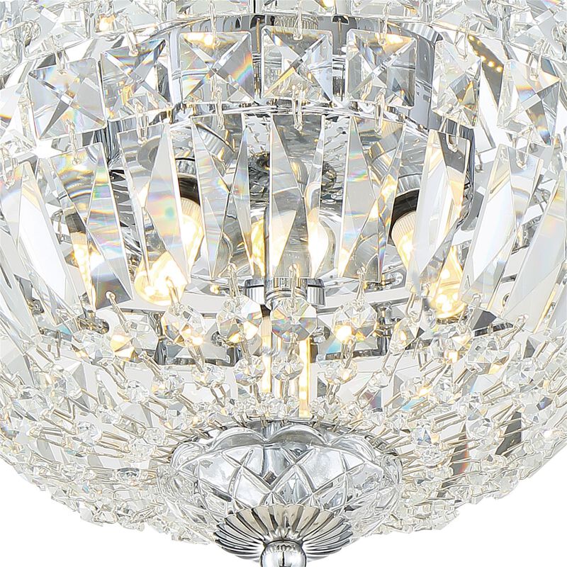 Roslyn 10 Inch 3 Light Flush Mount by Crystorama