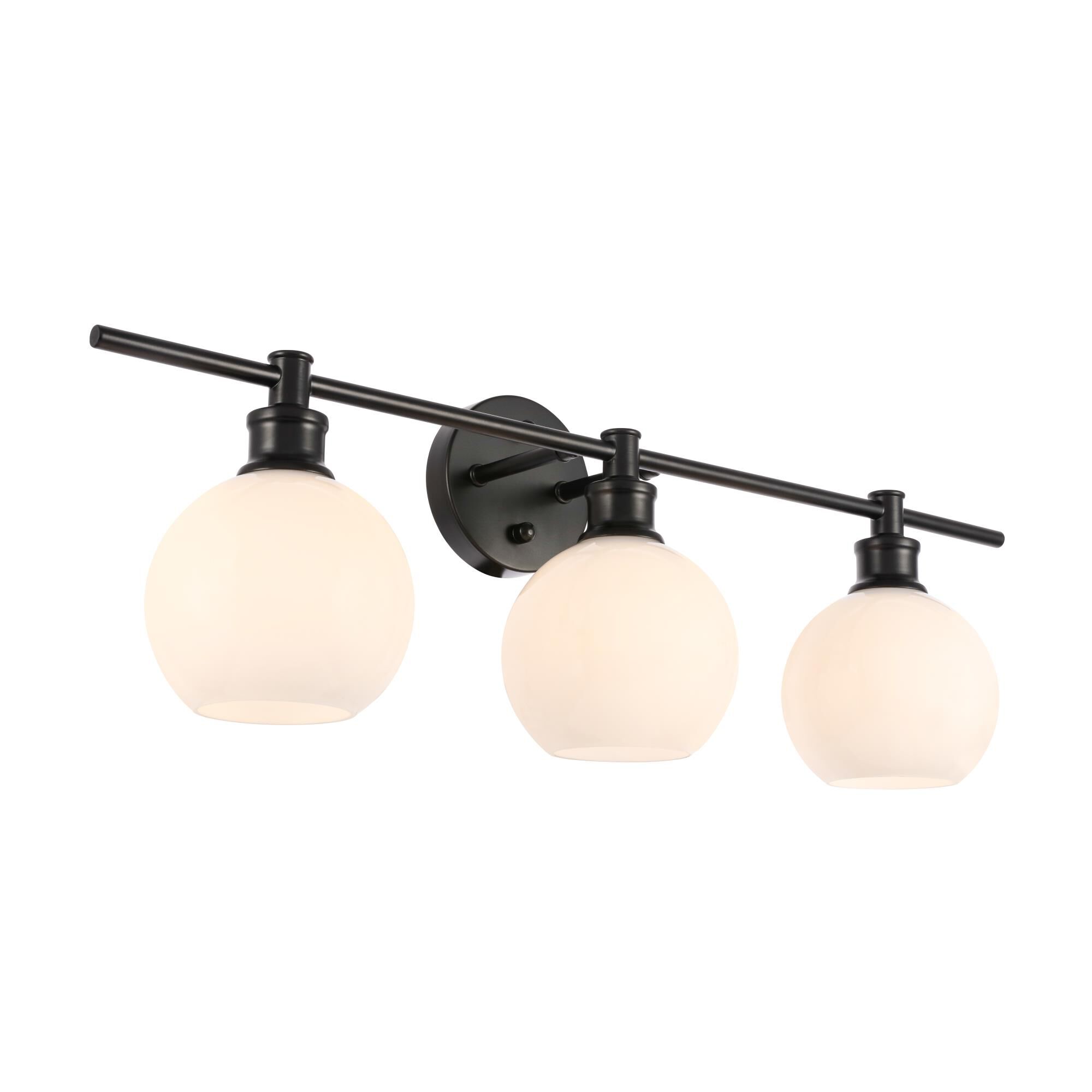 Shown in Black finish and Frosted White  glass