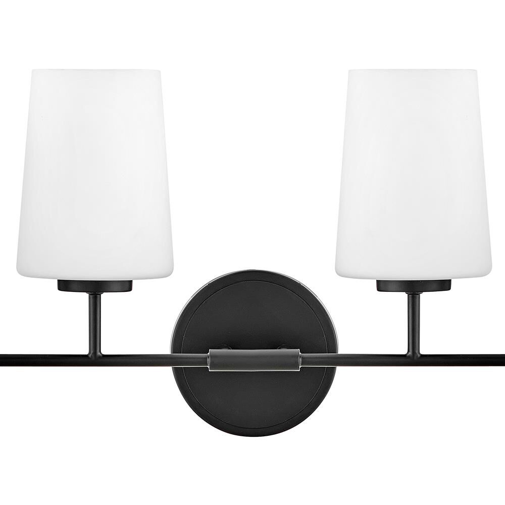 Shown in Black finish and White glass