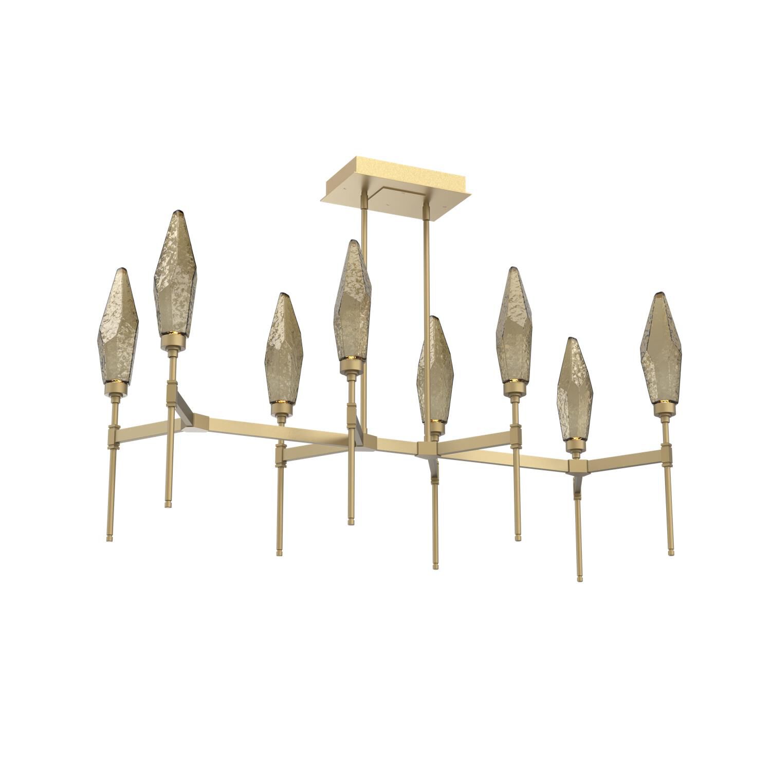 Shown in Gilded Brass finish and Bronze glass