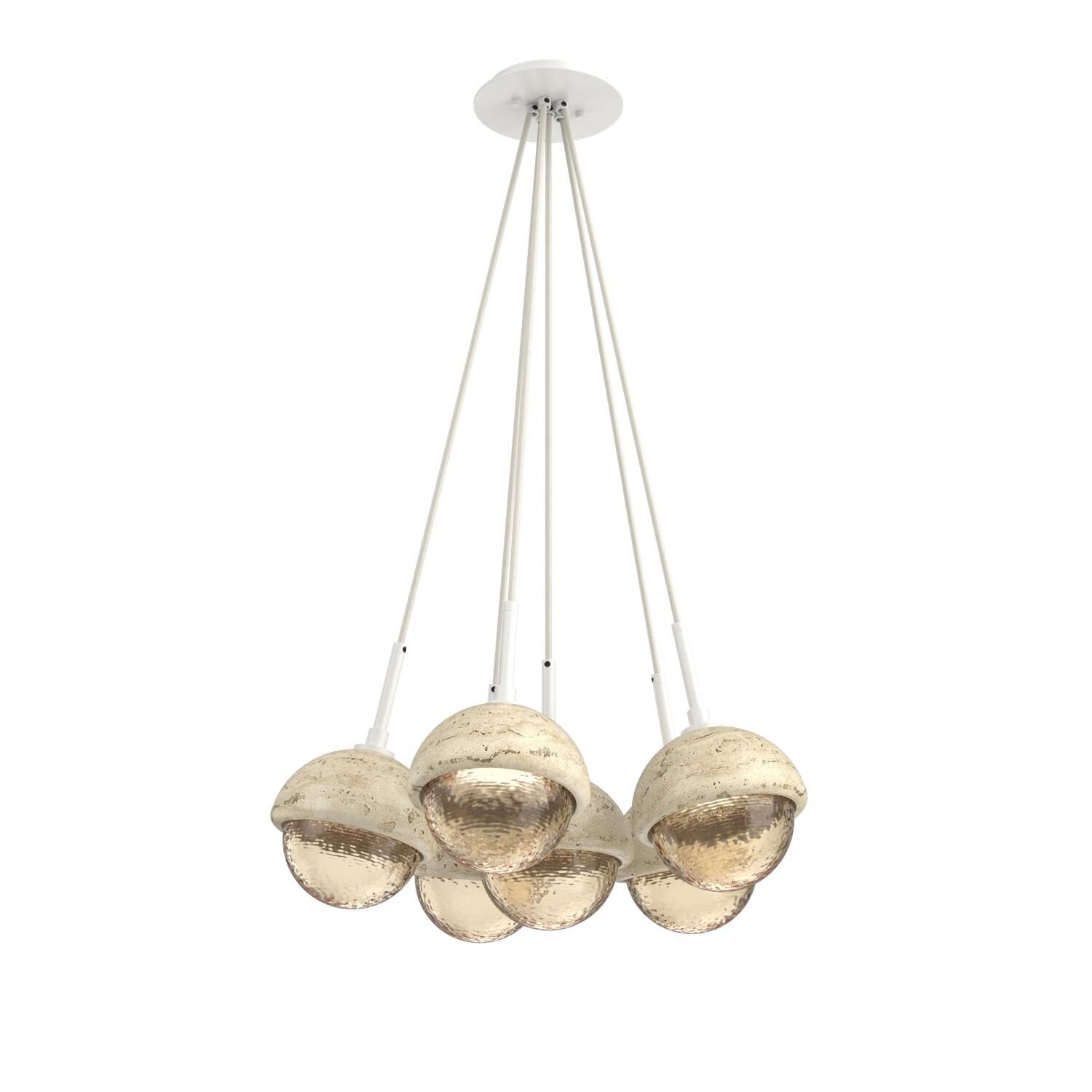 Levi Wilson Cabochon 19 Inch Multi Pendant Light by Hammerton Studio