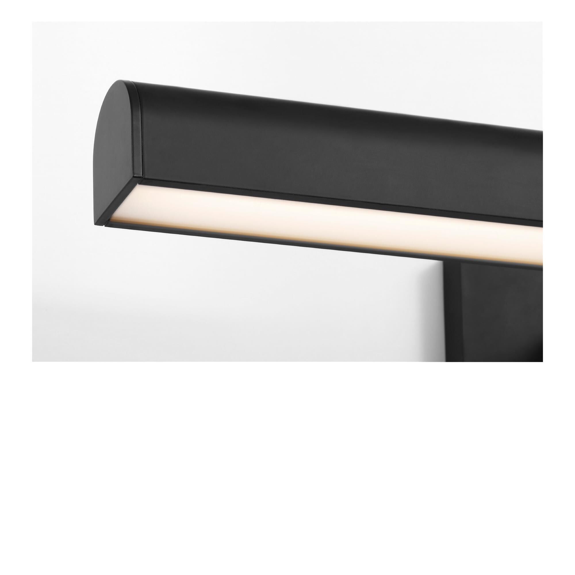 Shown in Midnight Black finish and White Acrylic Diffuser shade