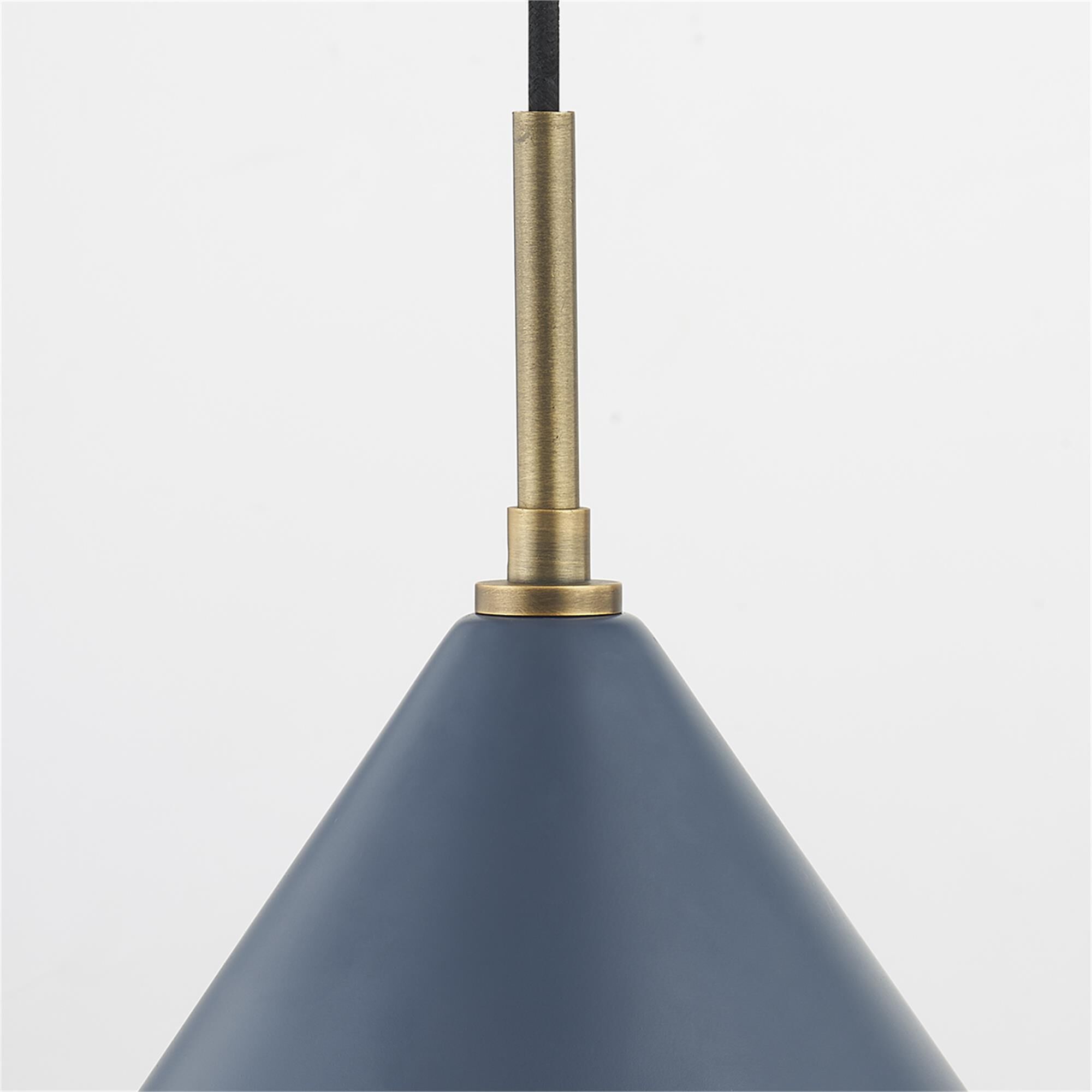 Shown in Patina Brass and Slate Blue finish