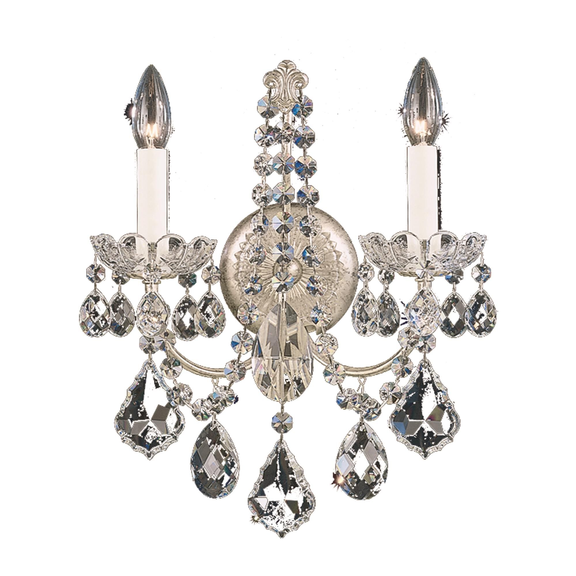 Shown in Antique Silver finish and Clear Heritage crystal