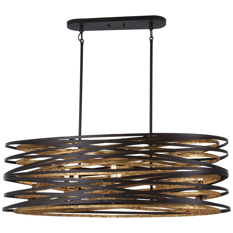 Vortic Flow Small Linear Chandelier by Minka Lavery