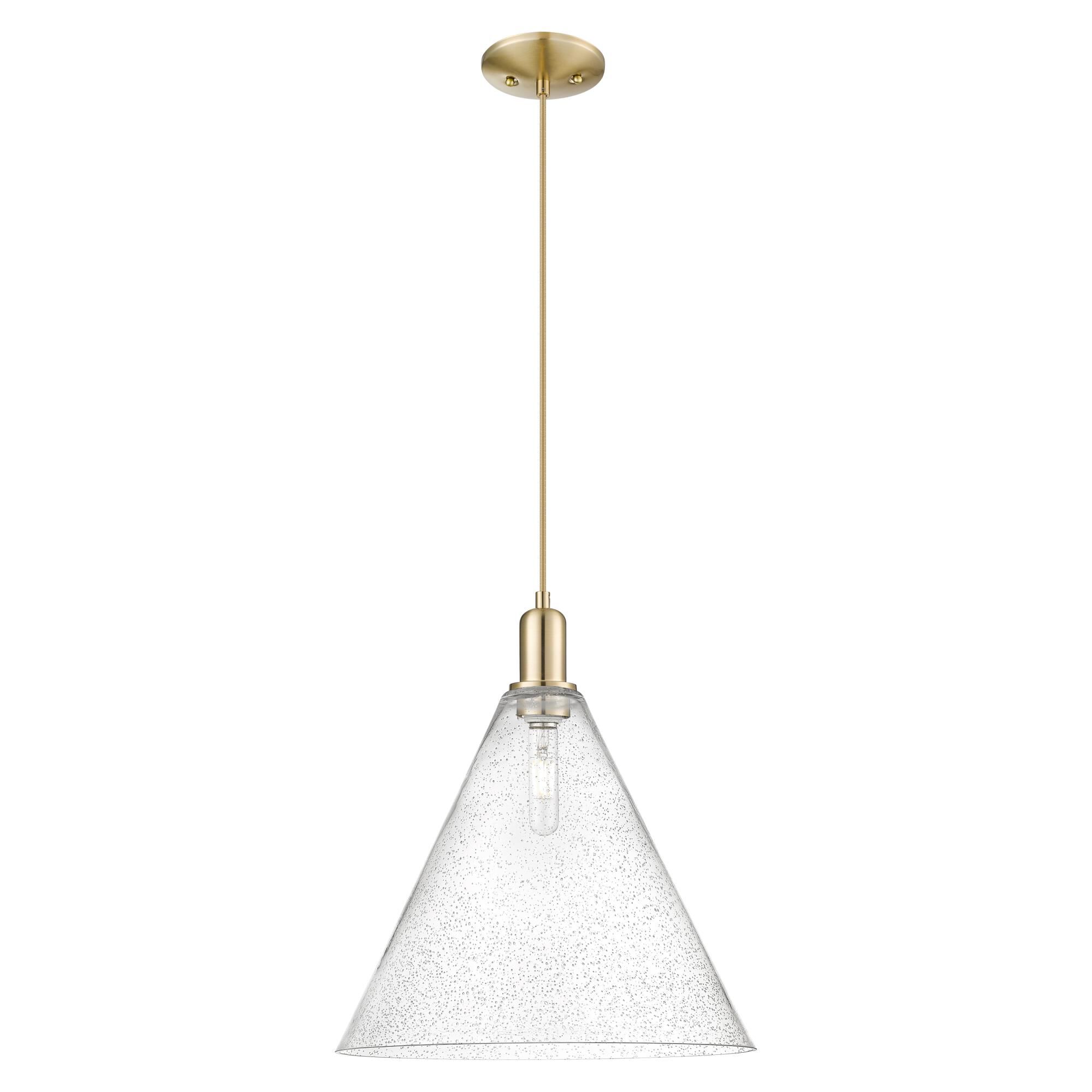 Shown in Champagne Bronze finish and Seedy glass