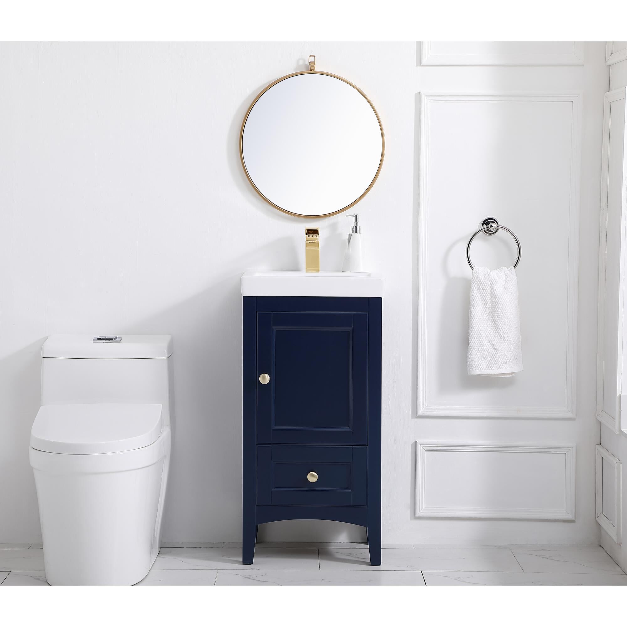 Shown in Blue And Gold With White finish