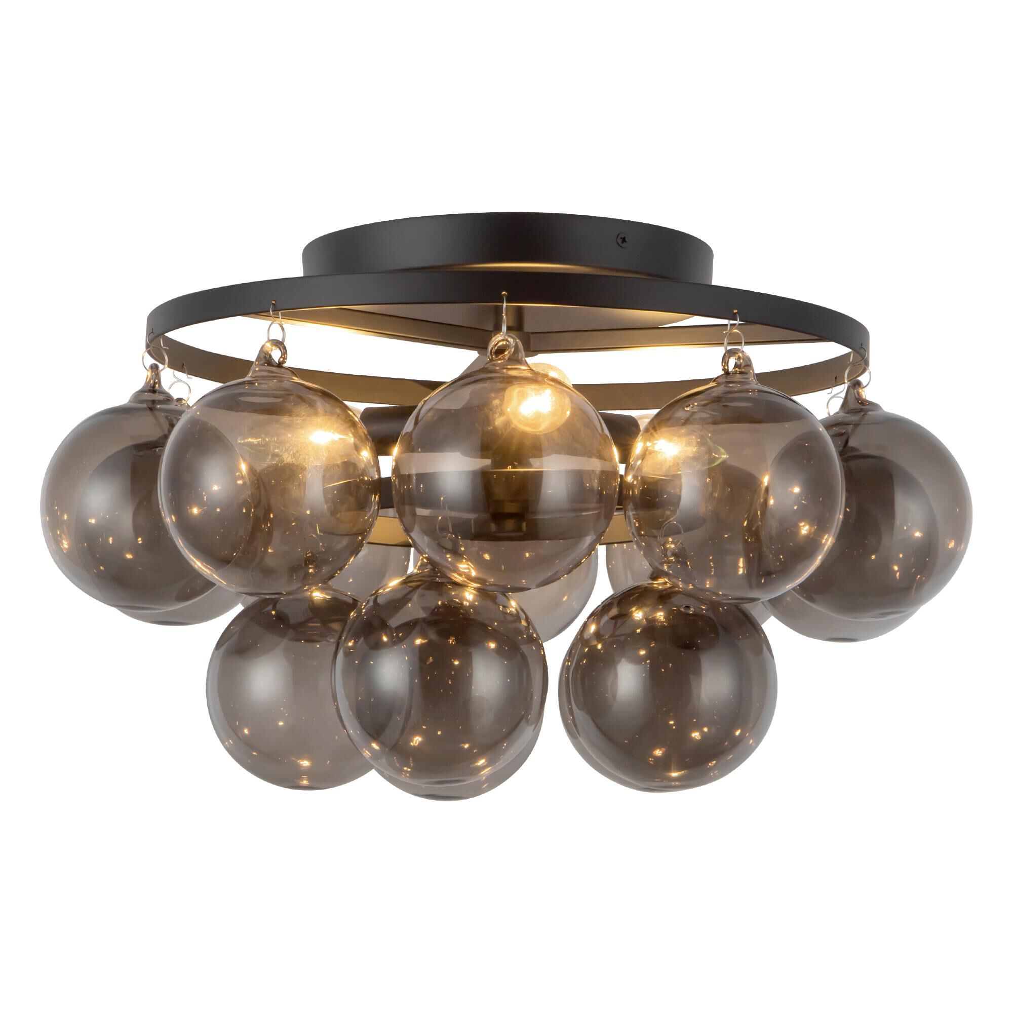 Shown in Matte Black finish and Smoked Solid glass