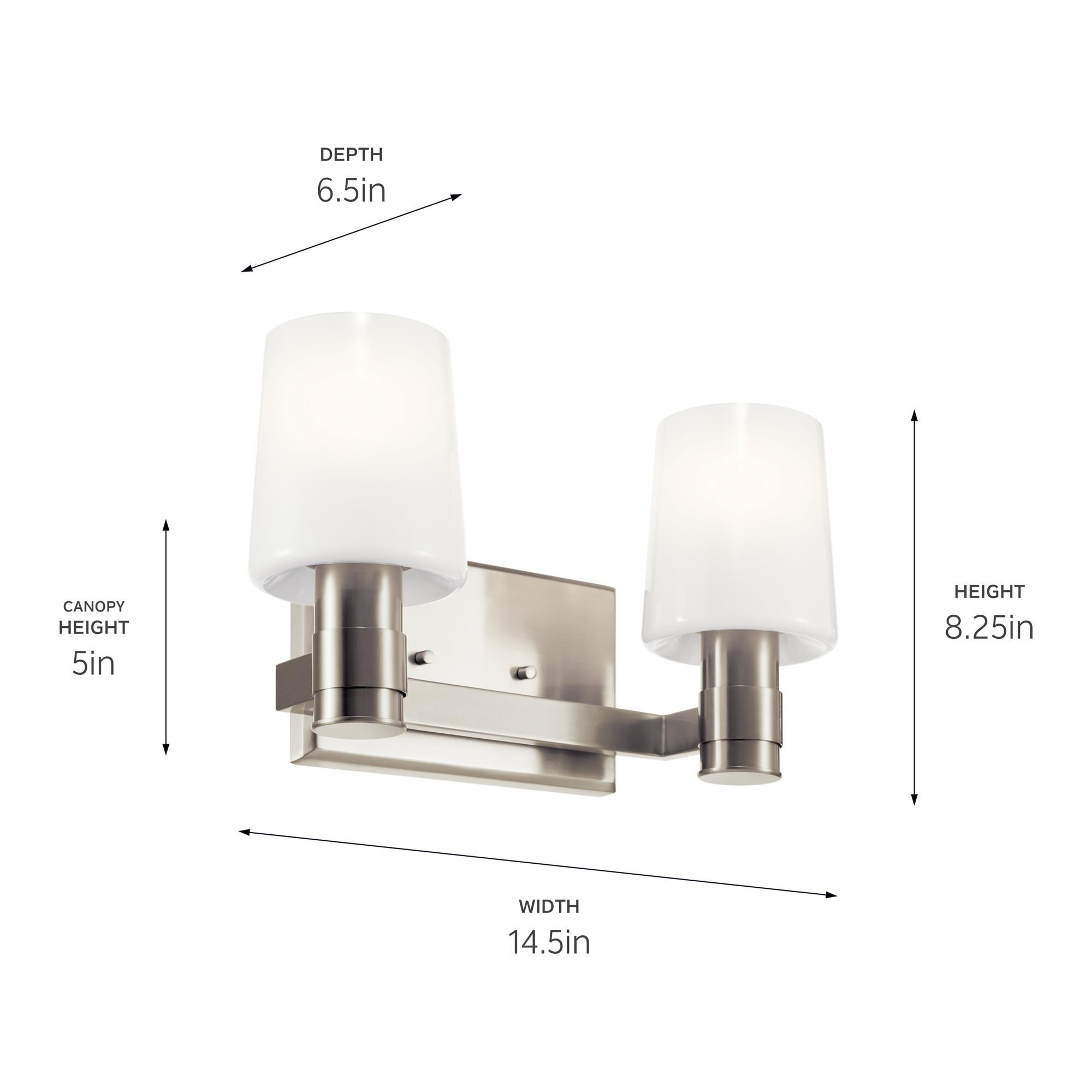 Adani 14 Inch 2 Light Bath Vanity Light by Kichler Lighting