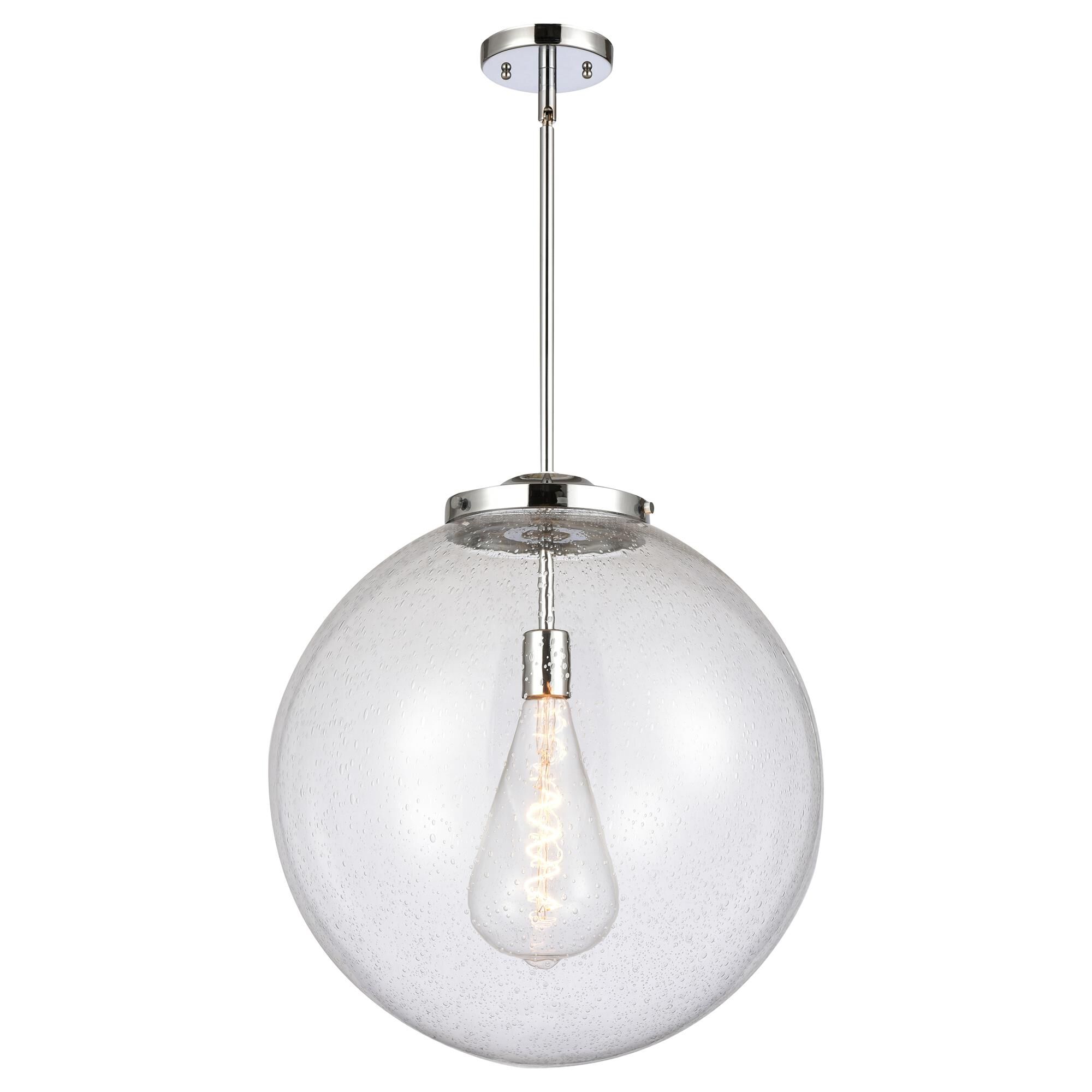 Shown in Polished Chrome finish and Seedy Beacon glass