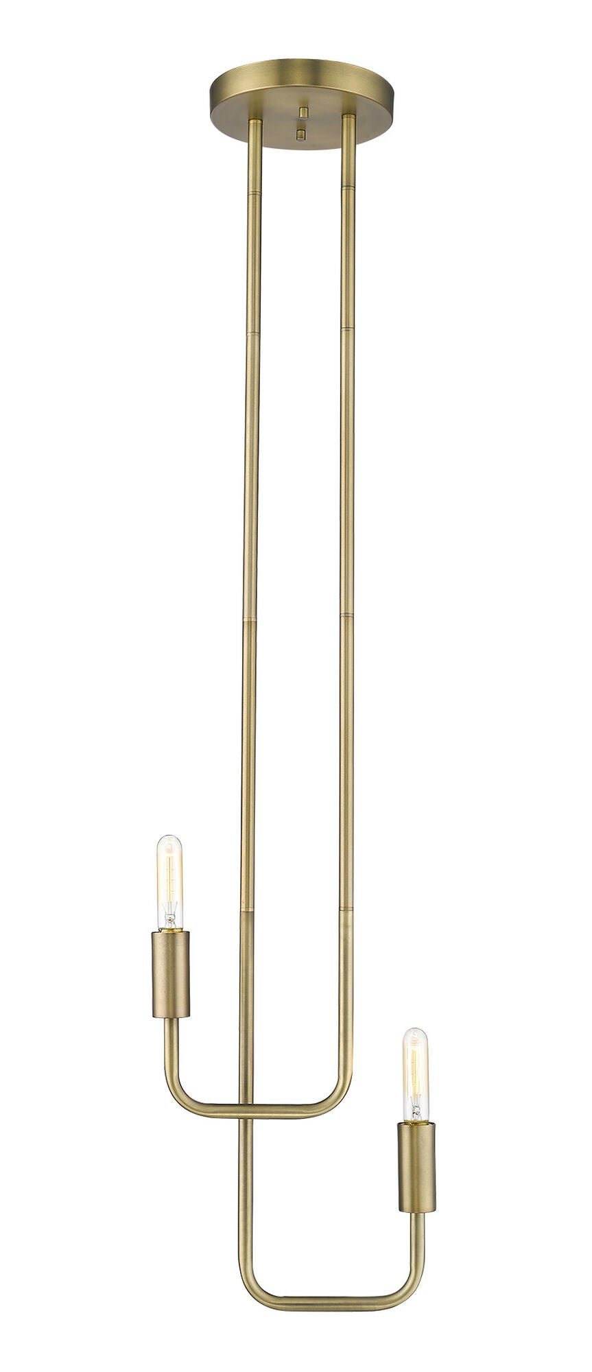 Shown in Aged Brass finish and -- glass and -- shade