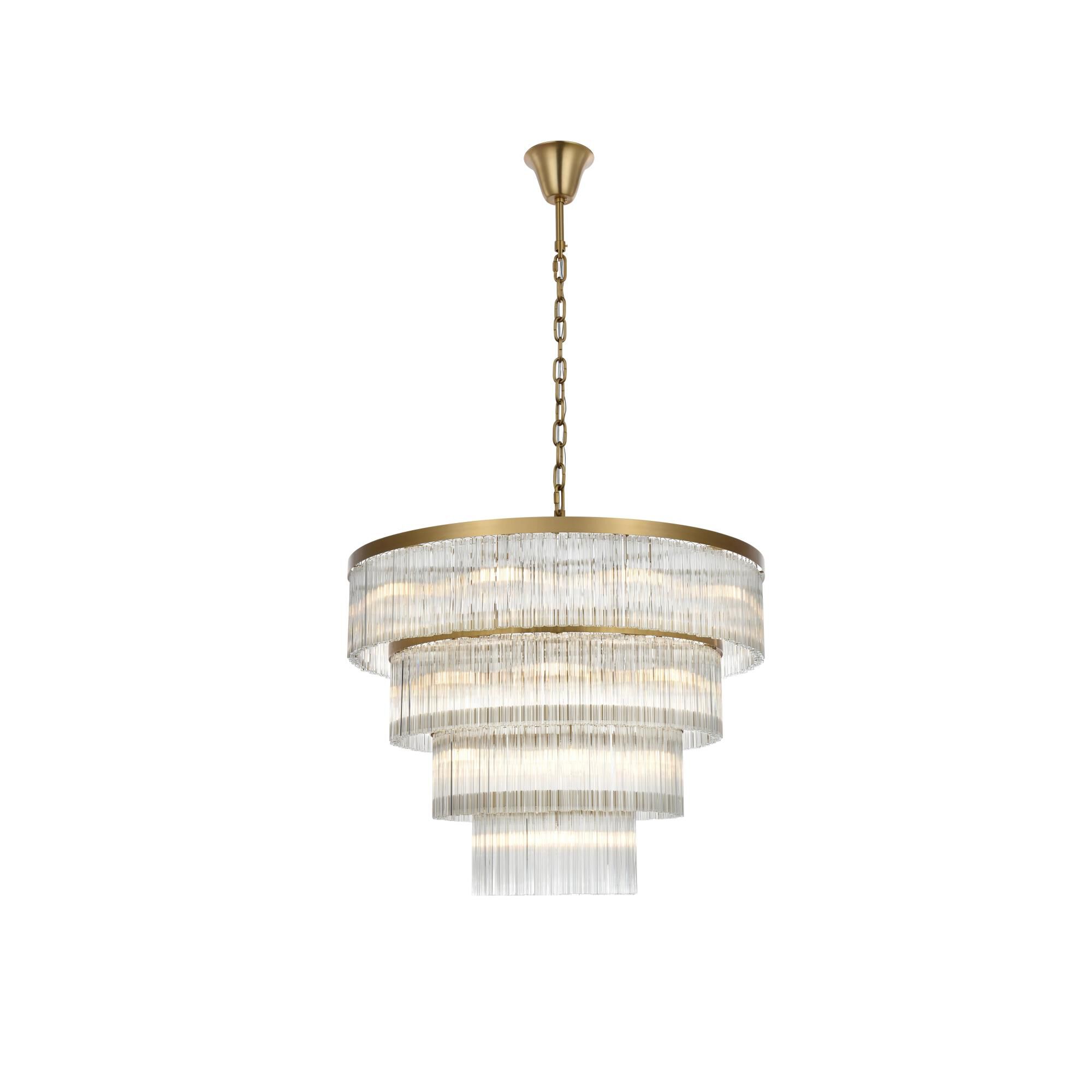 Shown in Satin Gold And Clear finish and Rc crystal