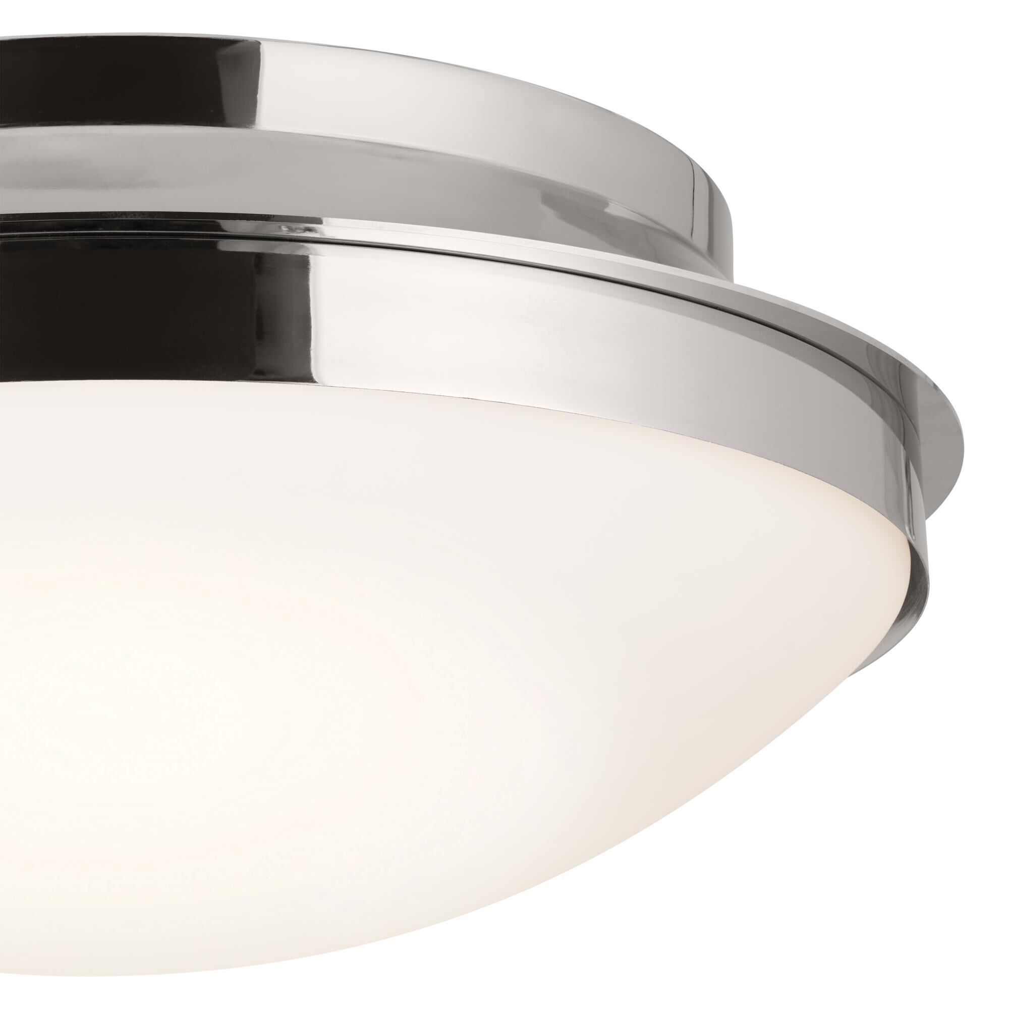 Shown in Polished Nickel finish and Satin Etched Cased Opal glass