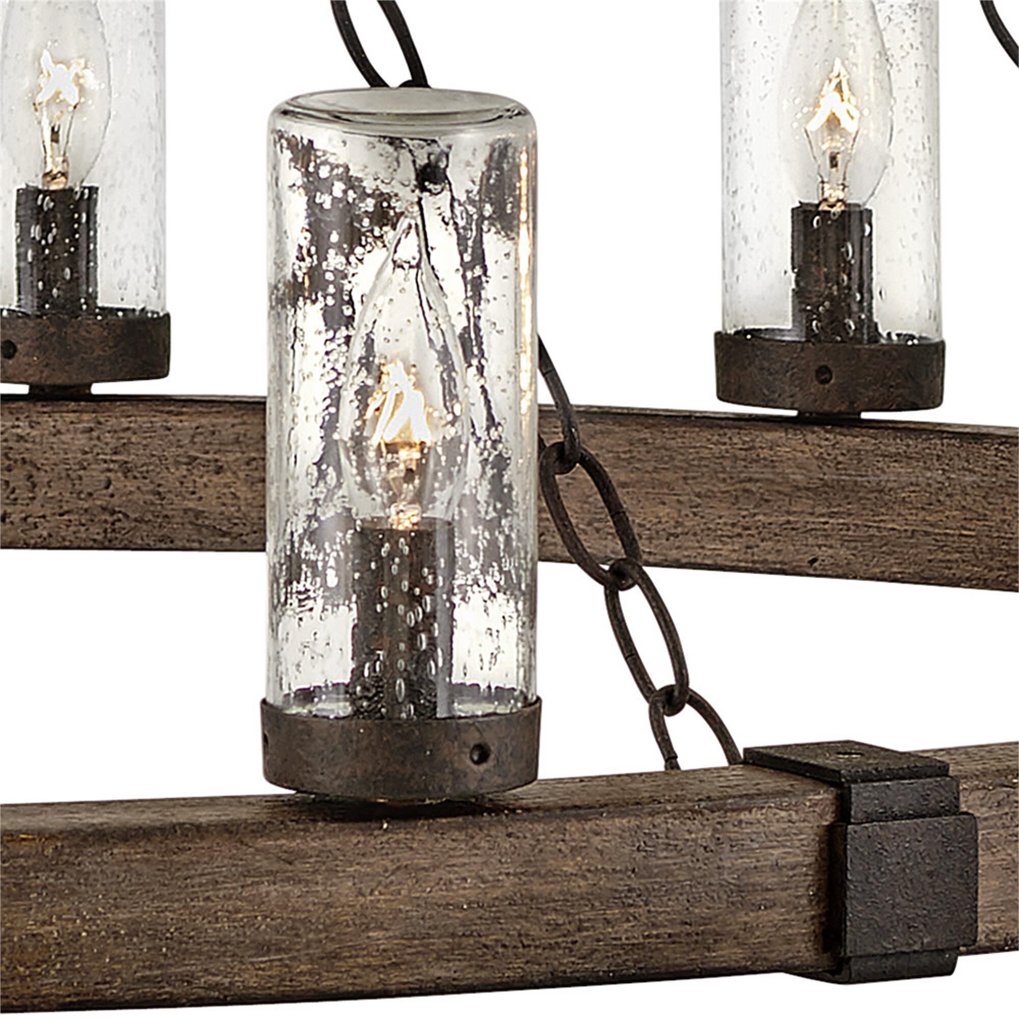 Shown in Sequoia finish and Clear Seedy glass and Iron Rust accent