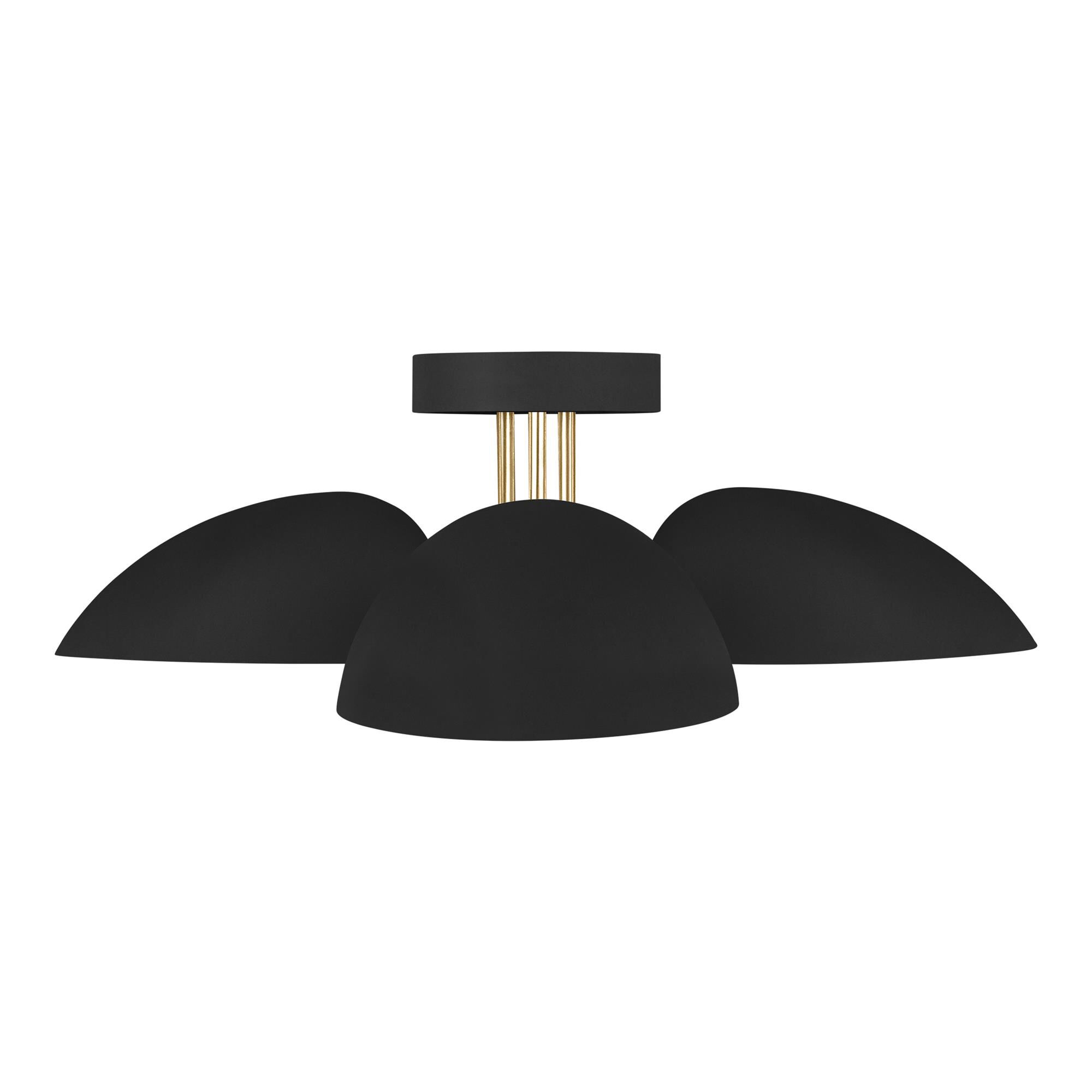 Shown in Midnight Black - Burnished Brass finish and Midnight Blacksteel shade