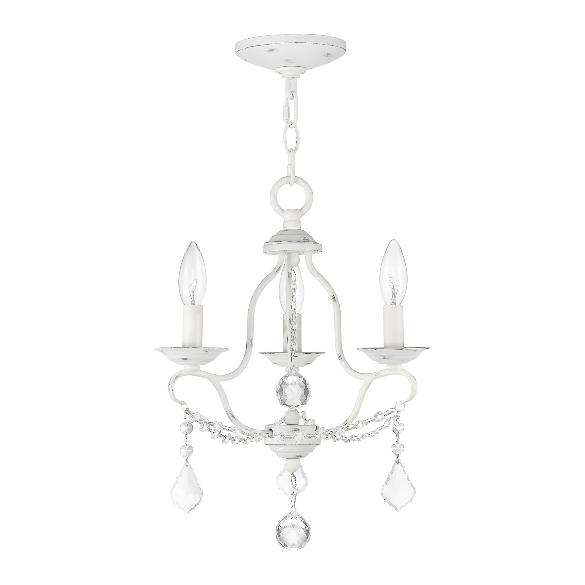 Chesterfield 12 Inch 3 Light Mini Chandelier by Livex Lighting