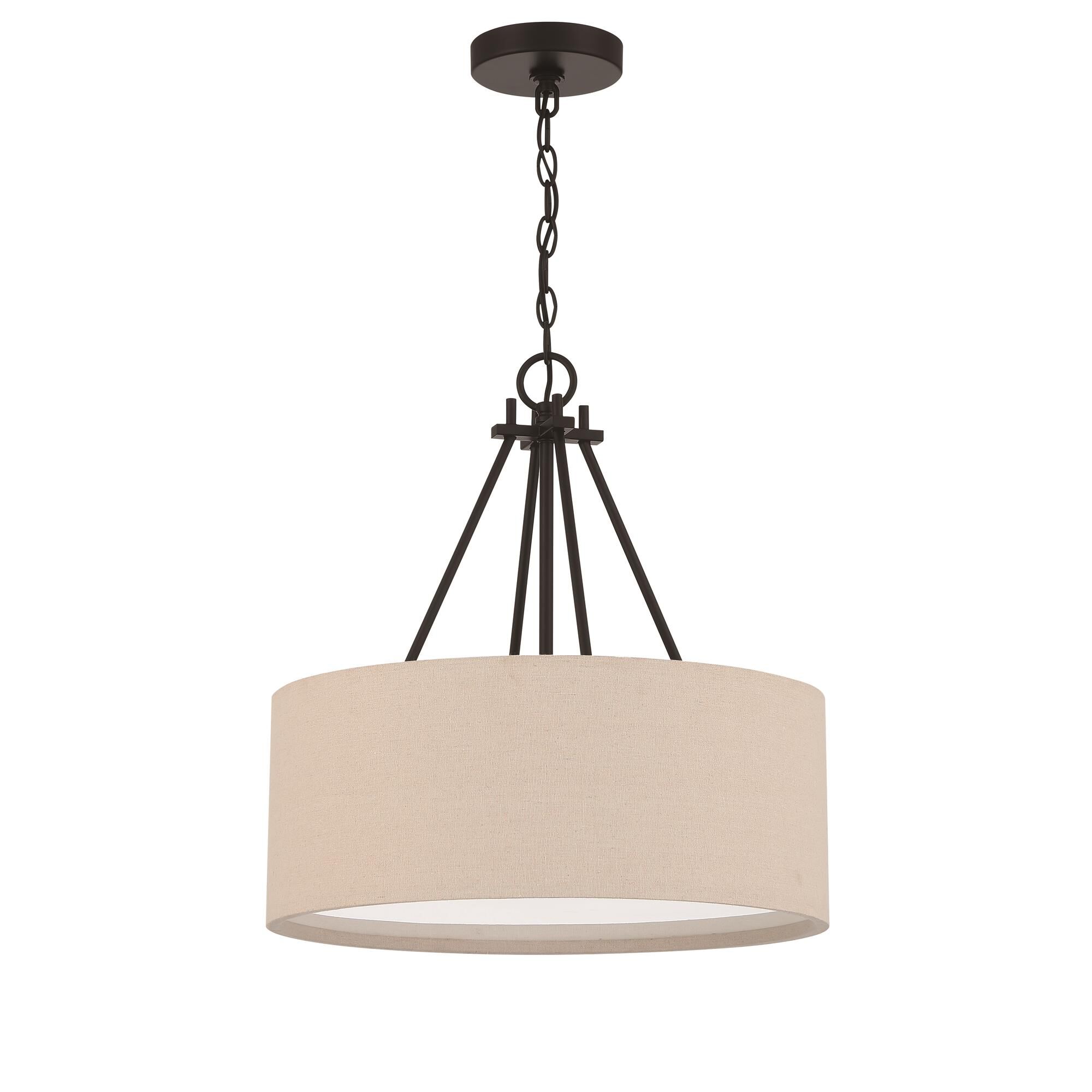 Shown in Flat Black finish and Beige glass