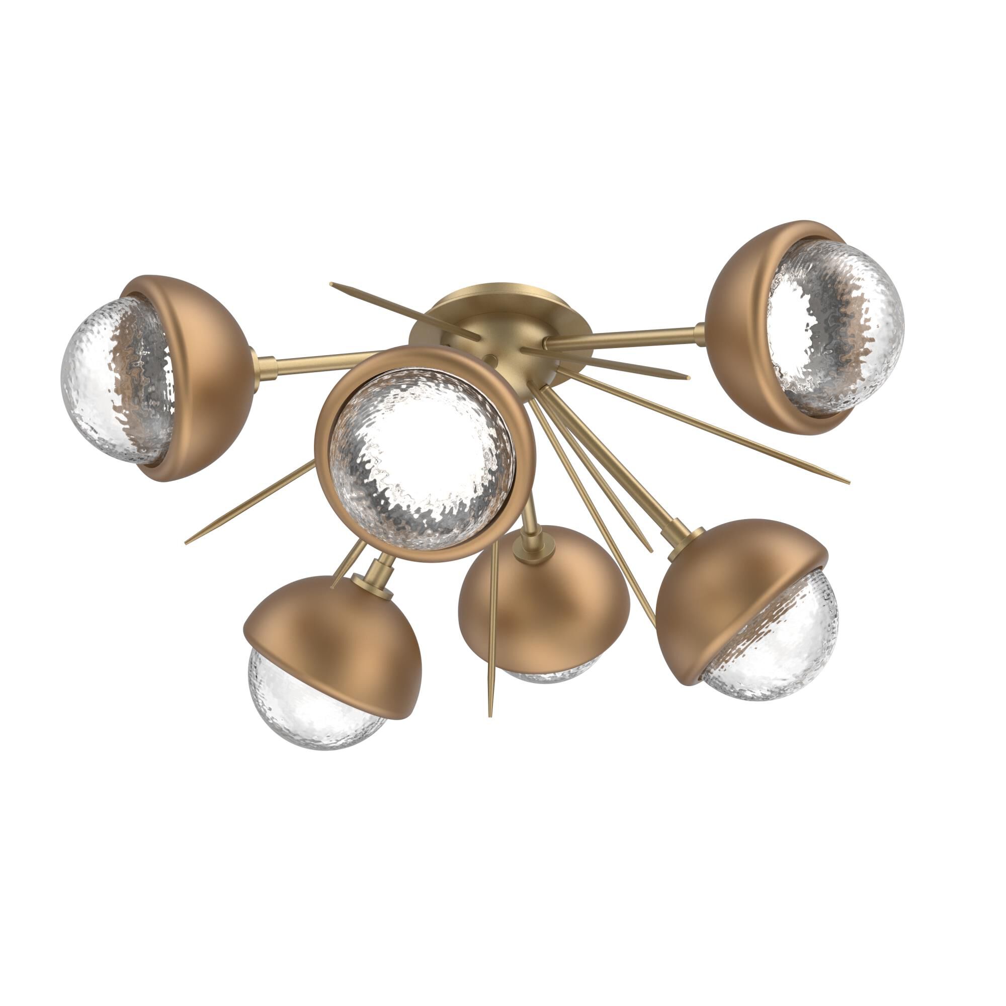 Shown in Gilded Brass finish and Clear glass and Novel Brass accent
