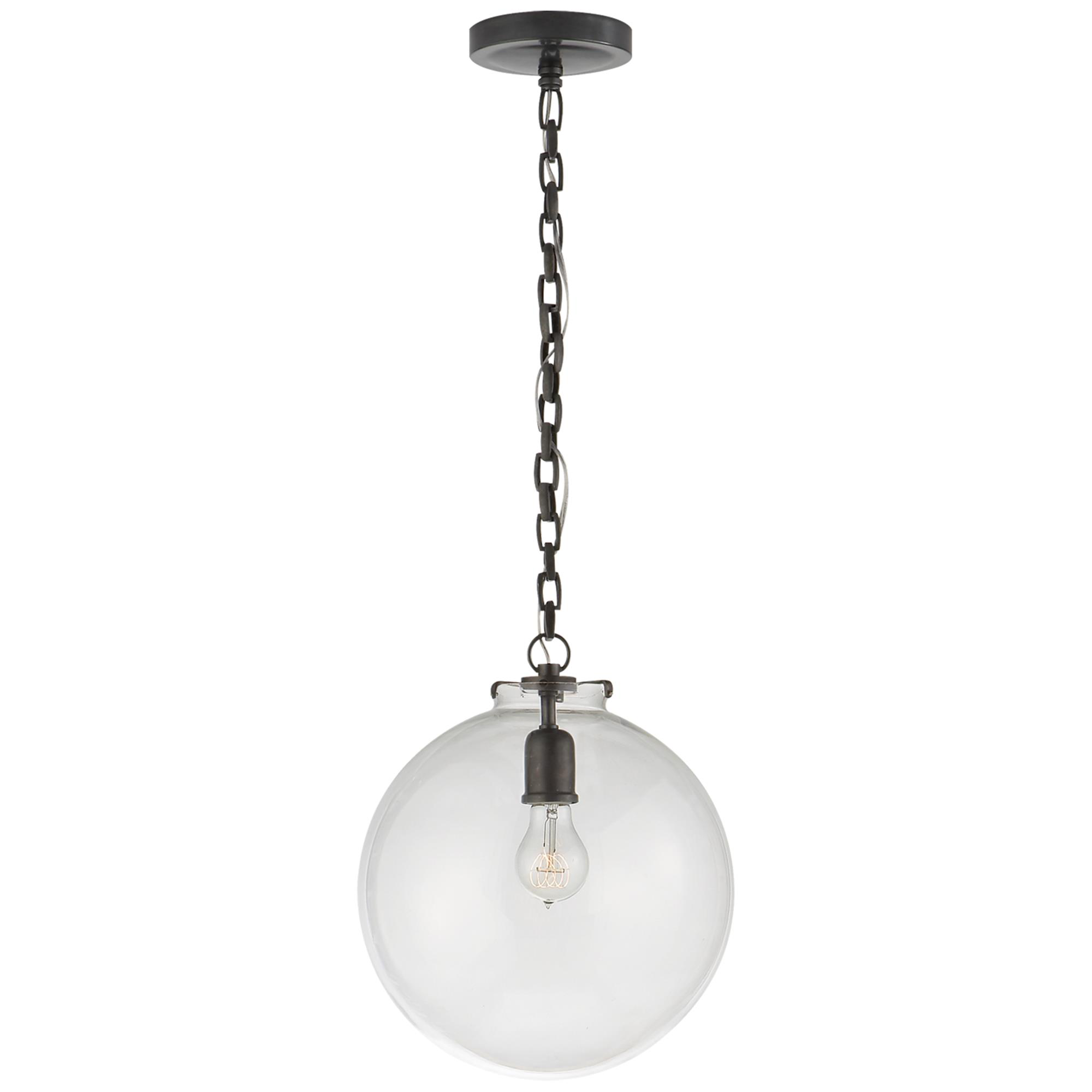 Shown in Bronze finish and Clear glass