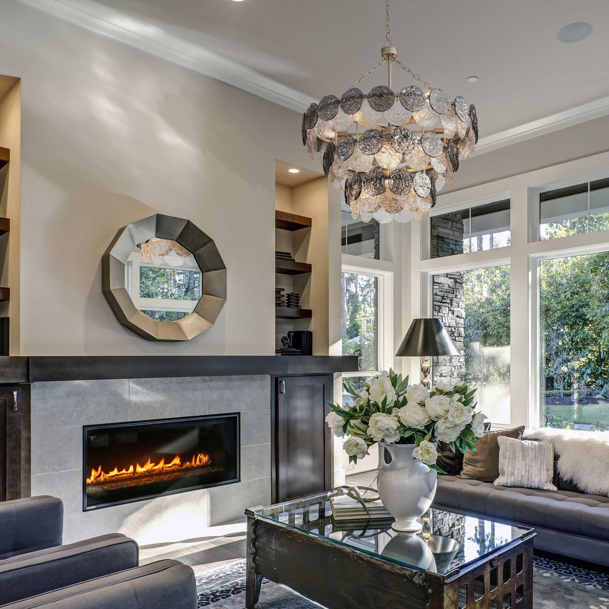 Cascada 32 Inch Large Pendant by Golden Lighting