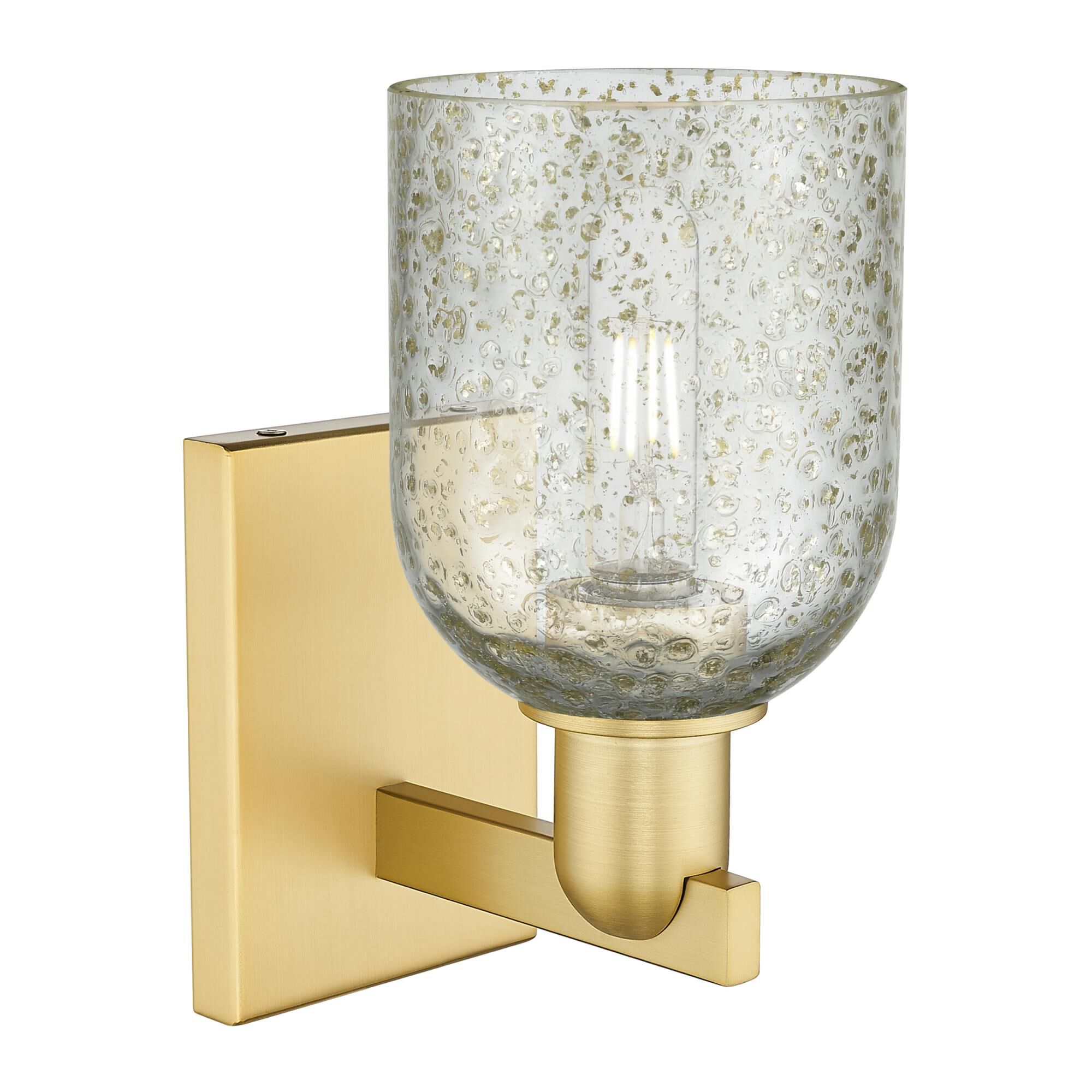 Shown in Satin Gold finish and Mica glass