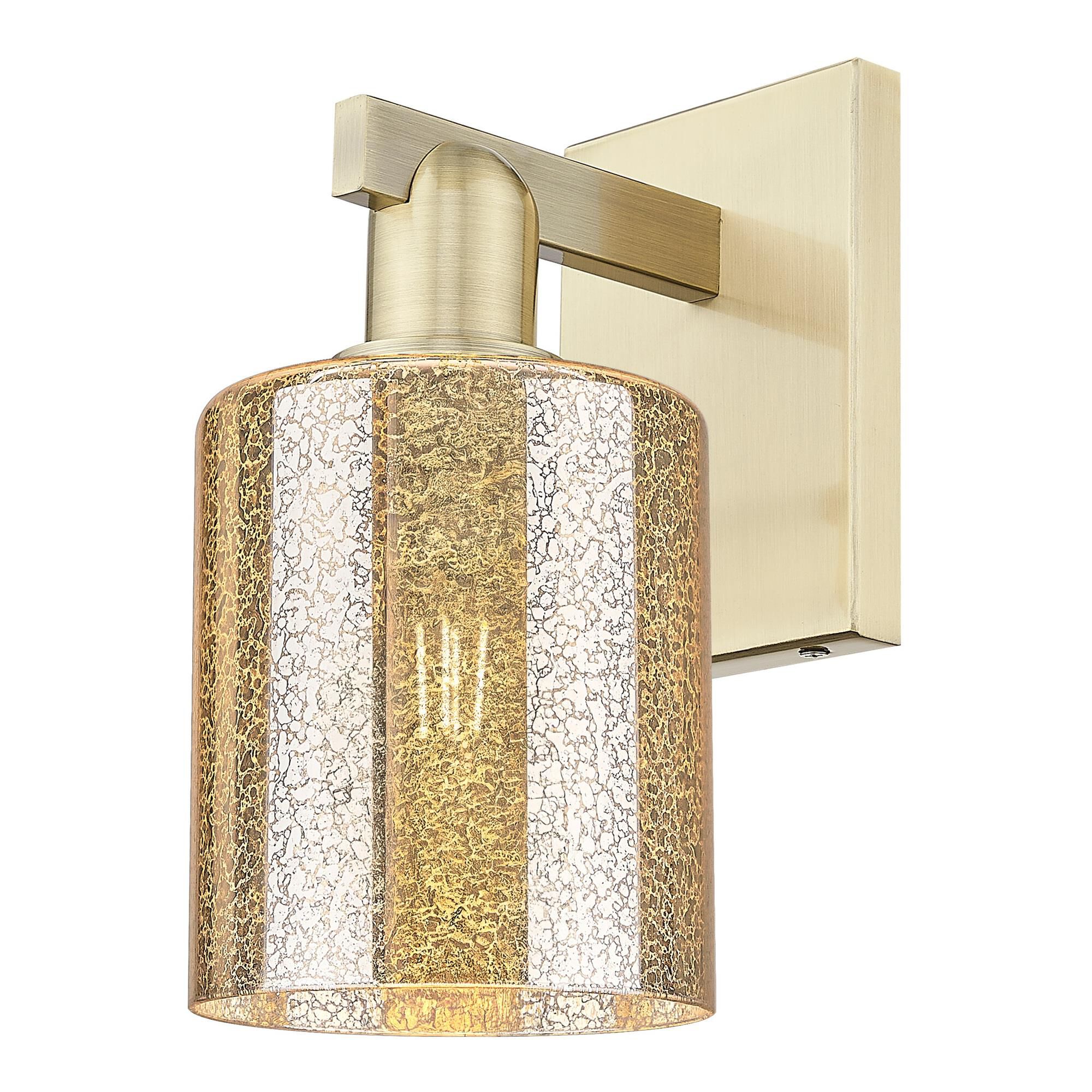 Shown in Antique Brass finish and Mercury glass