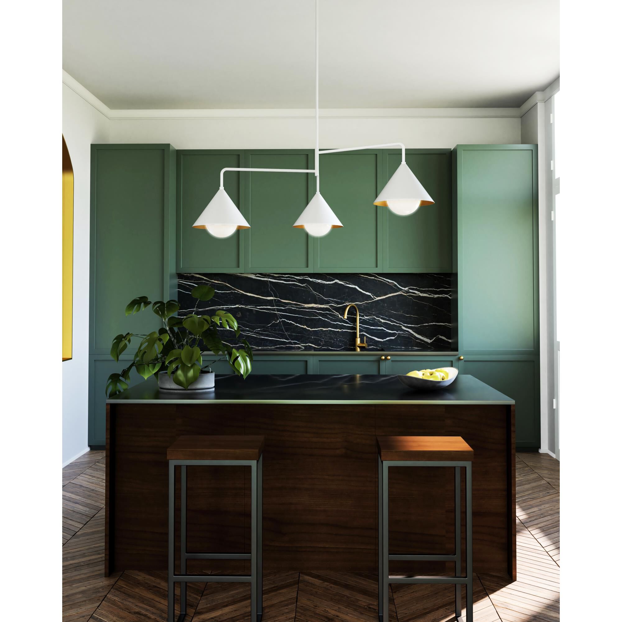 Remy 38 Inch 3 Light Chandelier by Alora Mood