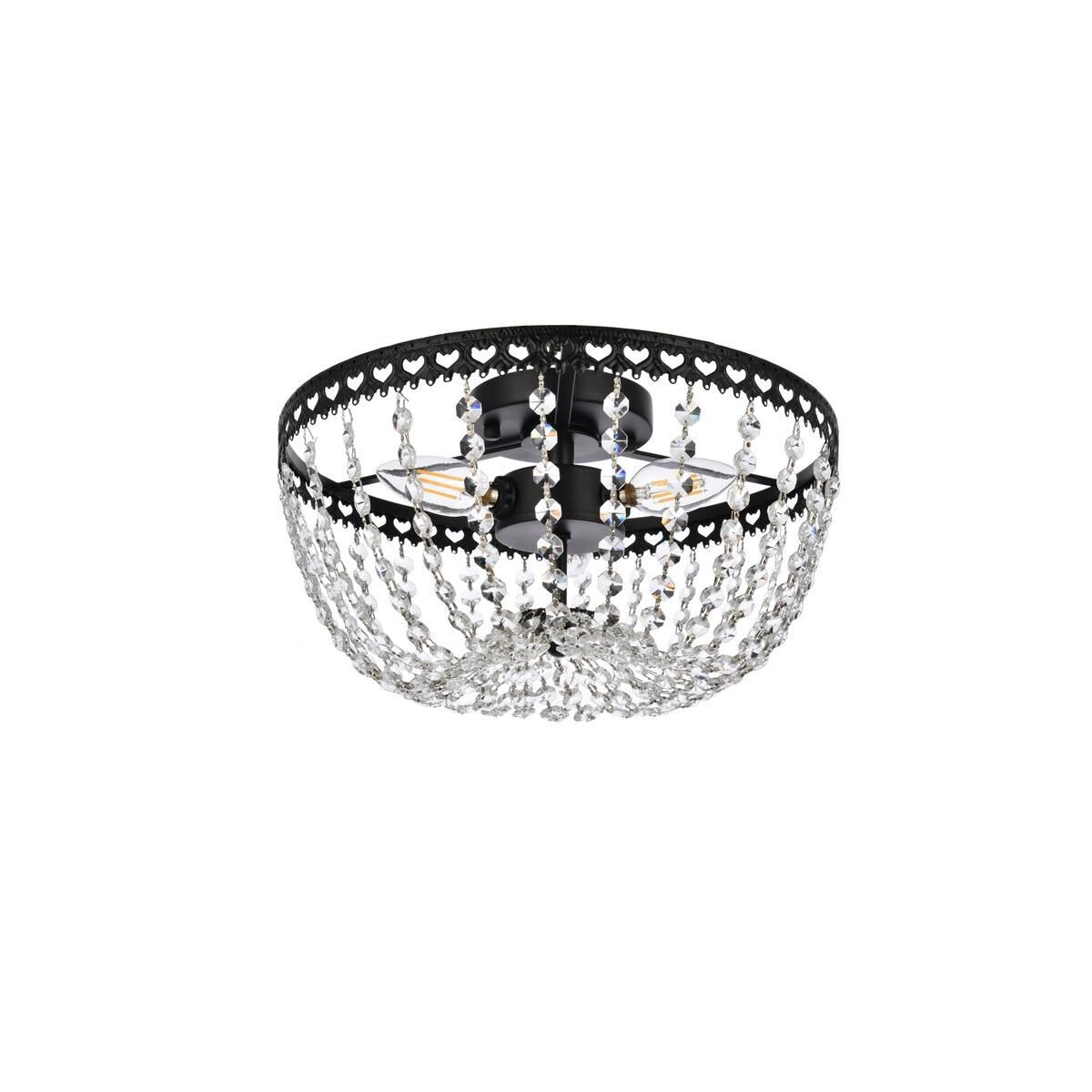 Shown in Black finish and Royal Cut Clear crystal