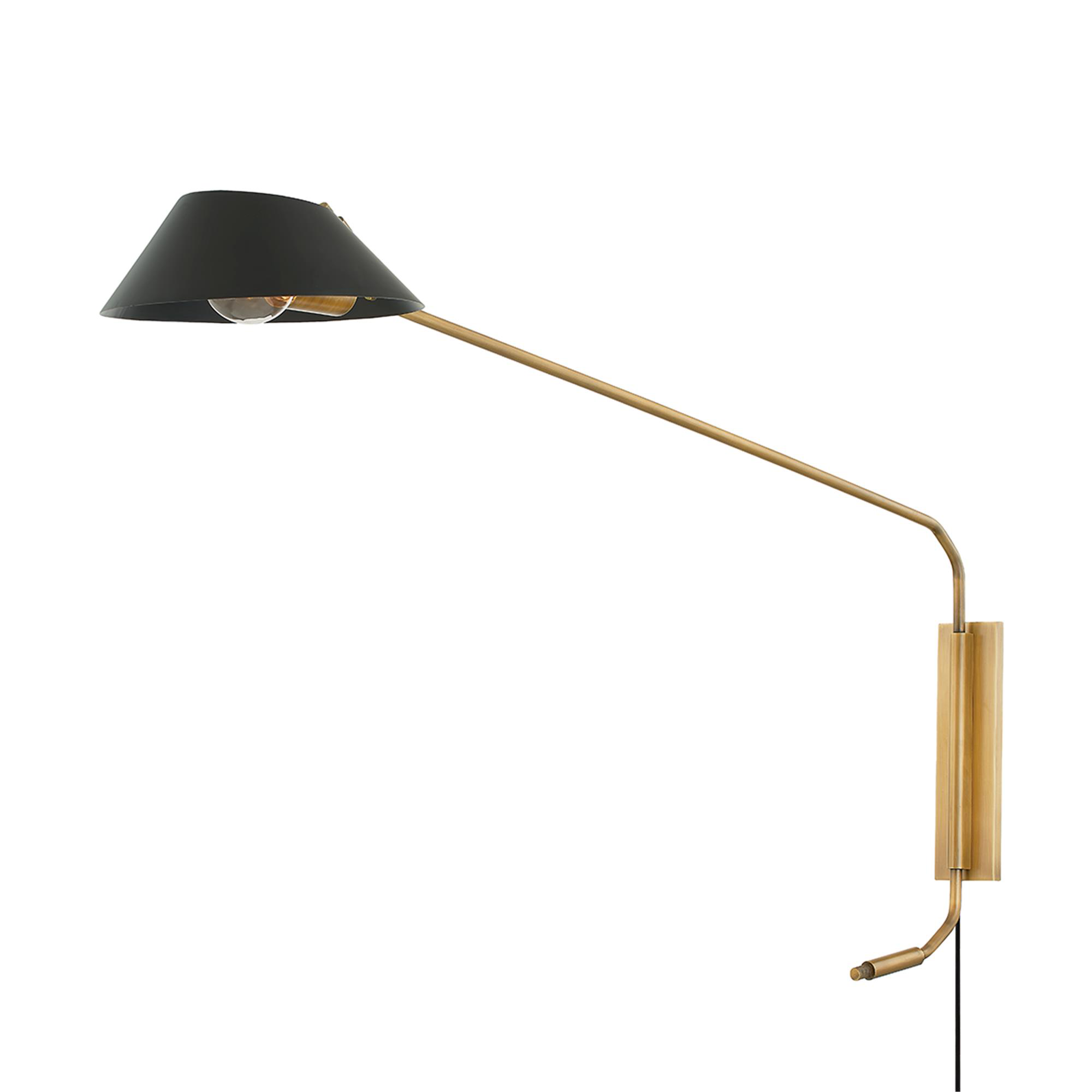 Shown in Patina Brass with Soft Black finish