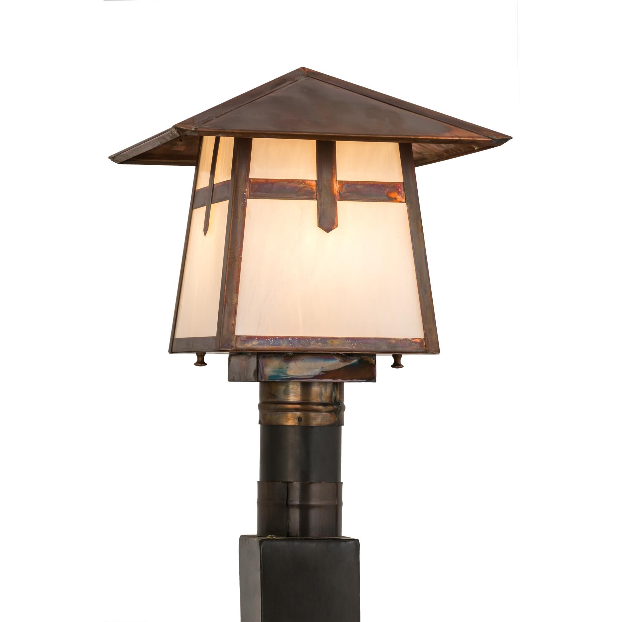 12 Inch Tall 1 Light Outdoor Post Lamp by Meyda Lighting