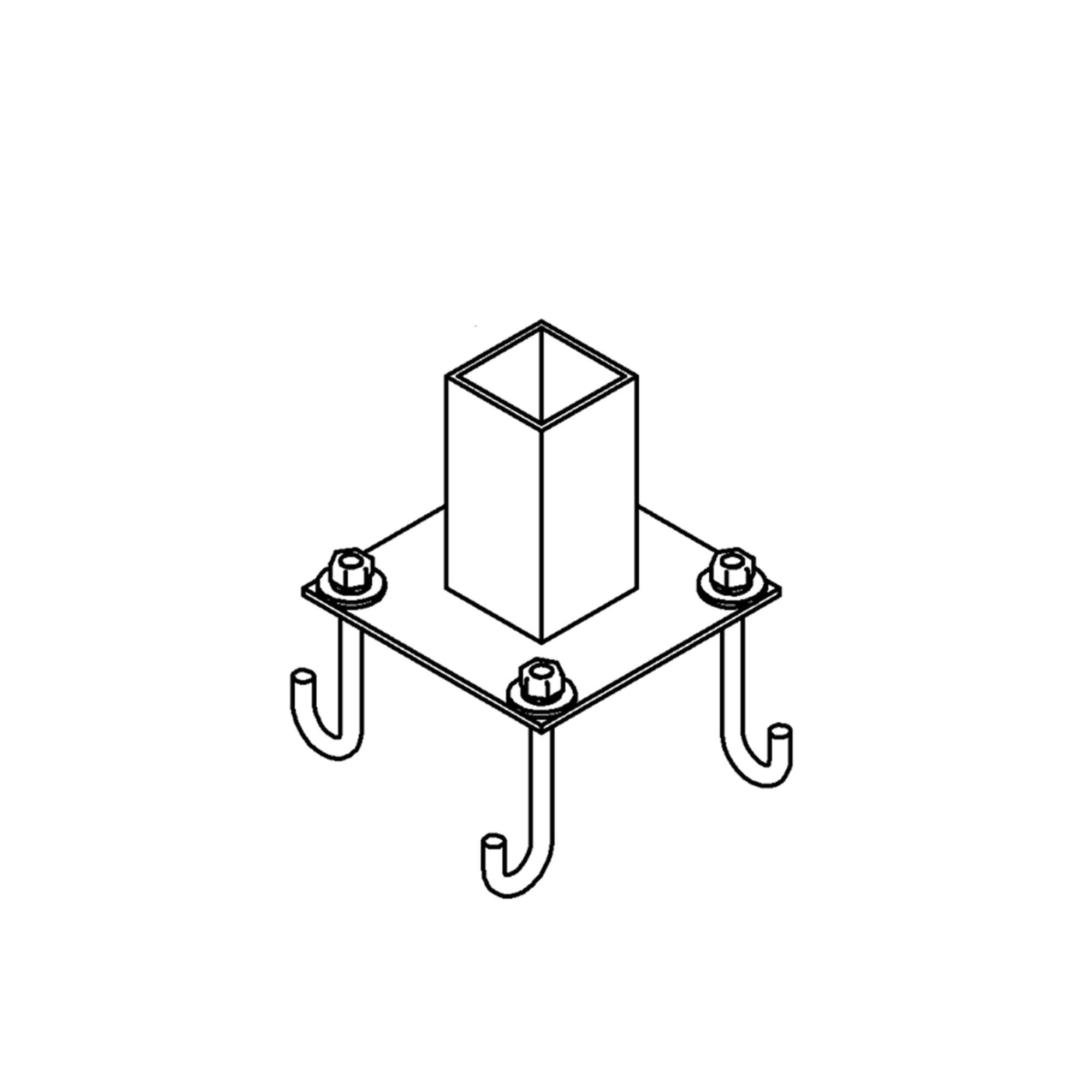 Outdoor Pier Mount Adapter by HubbardtonForge