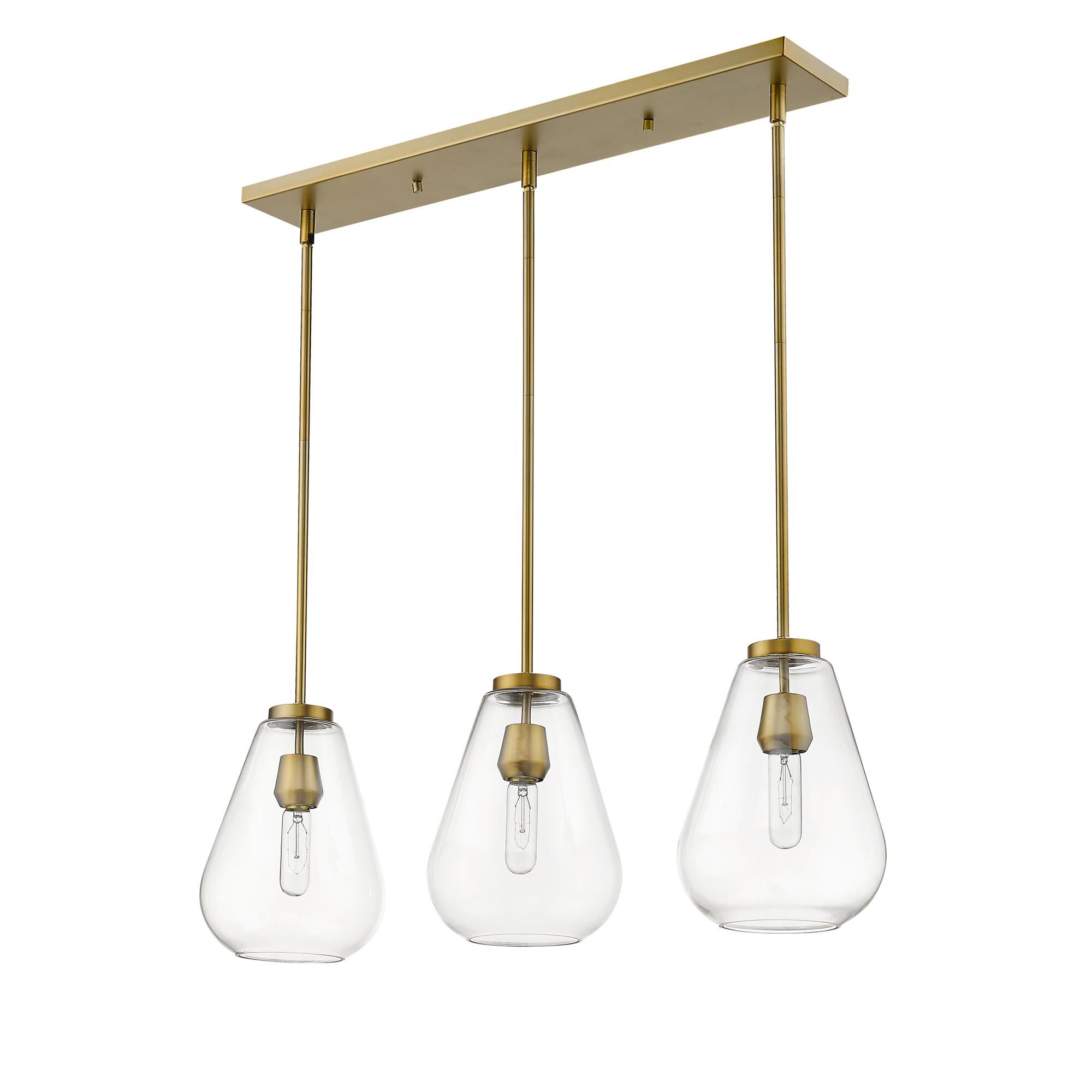 Shown in Olde Brass finish and Glass shade