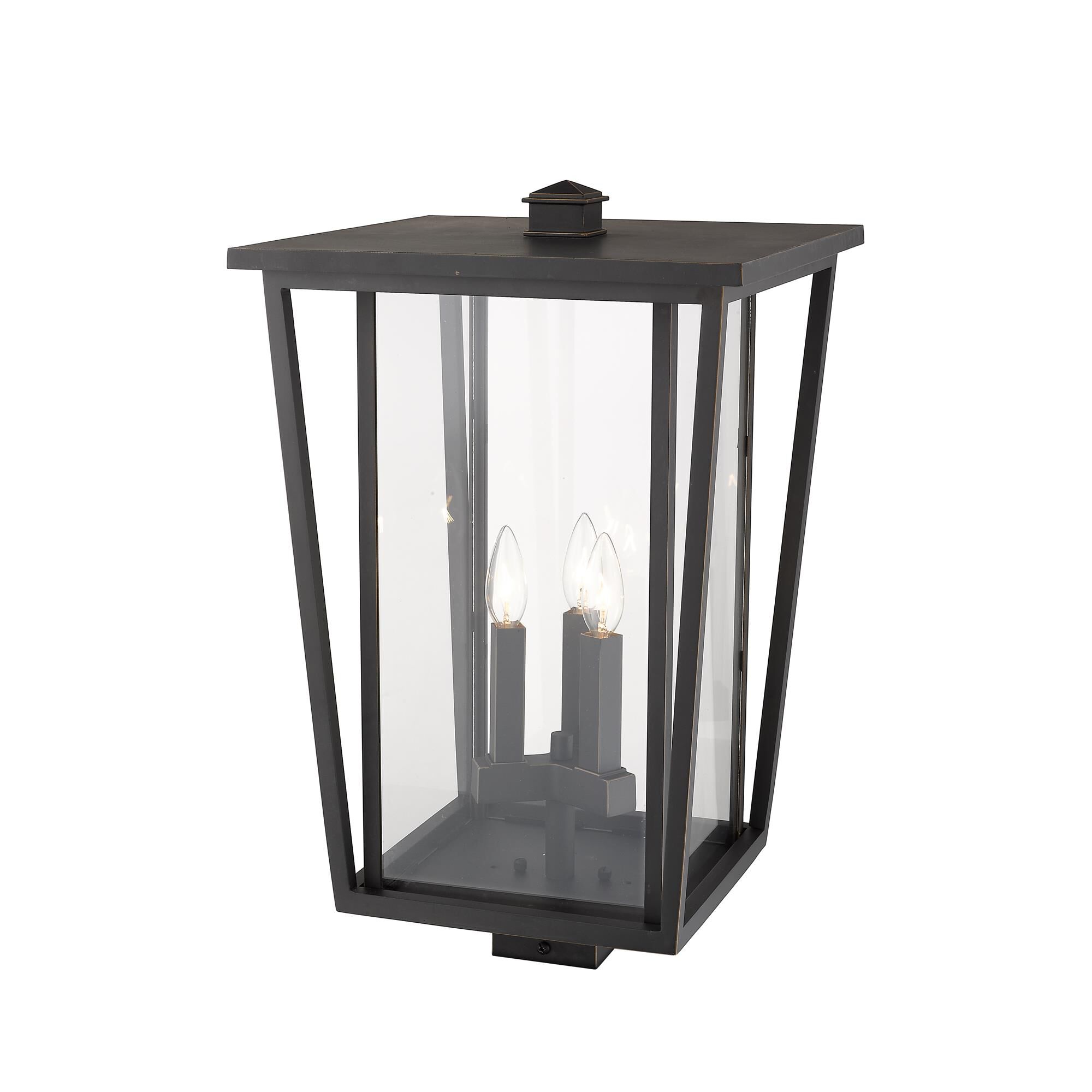 Seoul 22 Inch Tall 3 Light Outdoor Post Lamp by Z-Lite