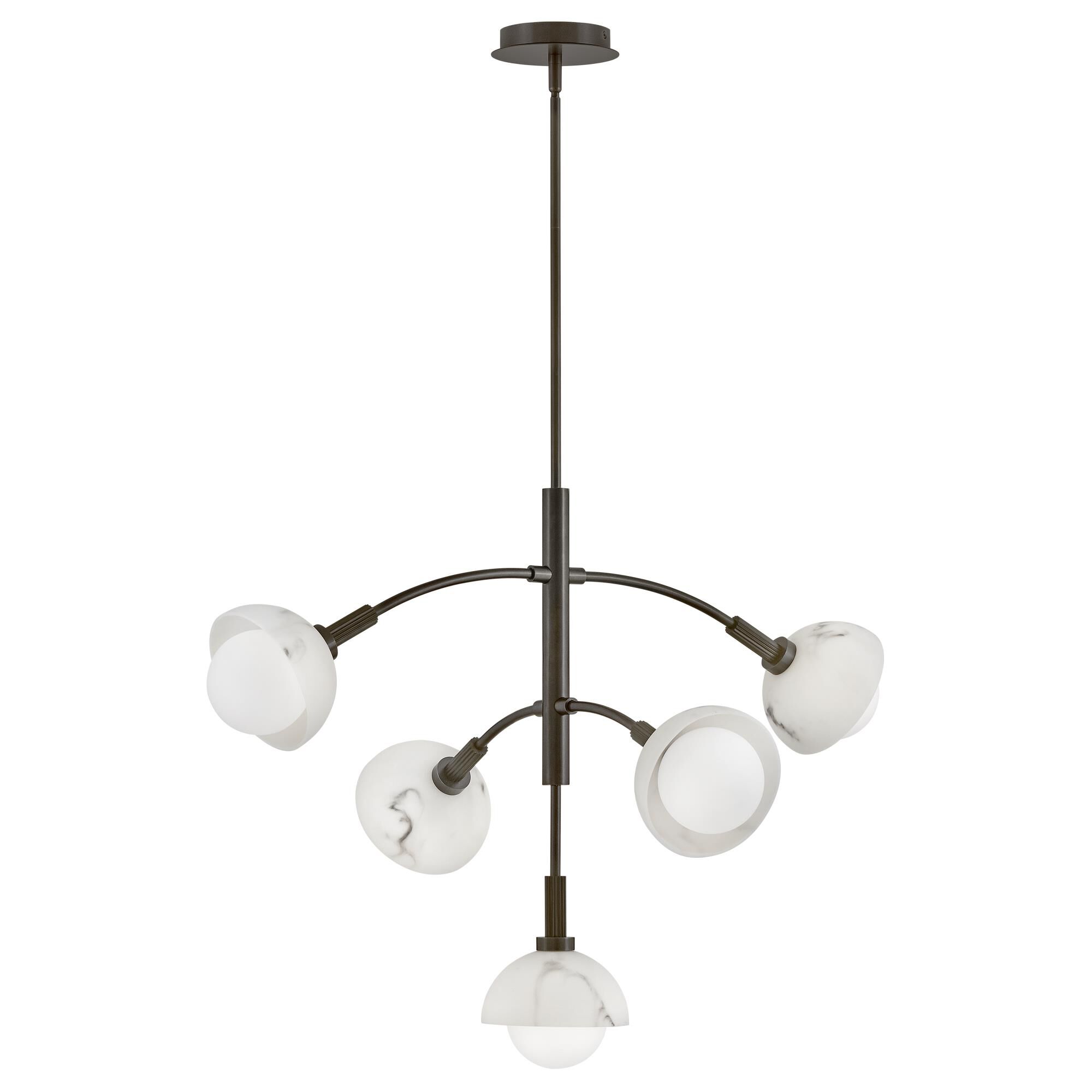 Shown in Black Oxide finish and Cased Opal And Faux Alabaster glass