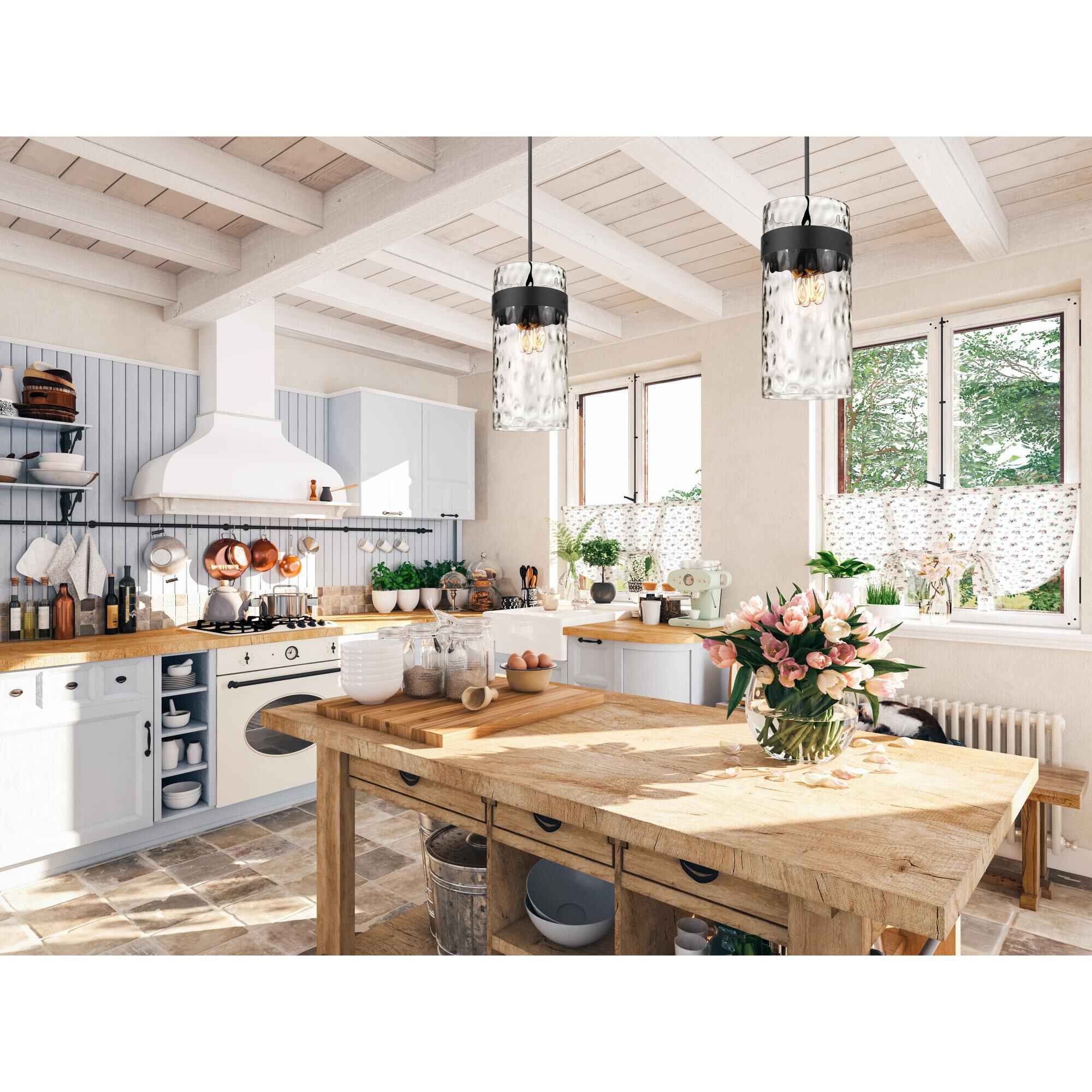 Shown in Matte Black finish and Clear glass and No Shade shade