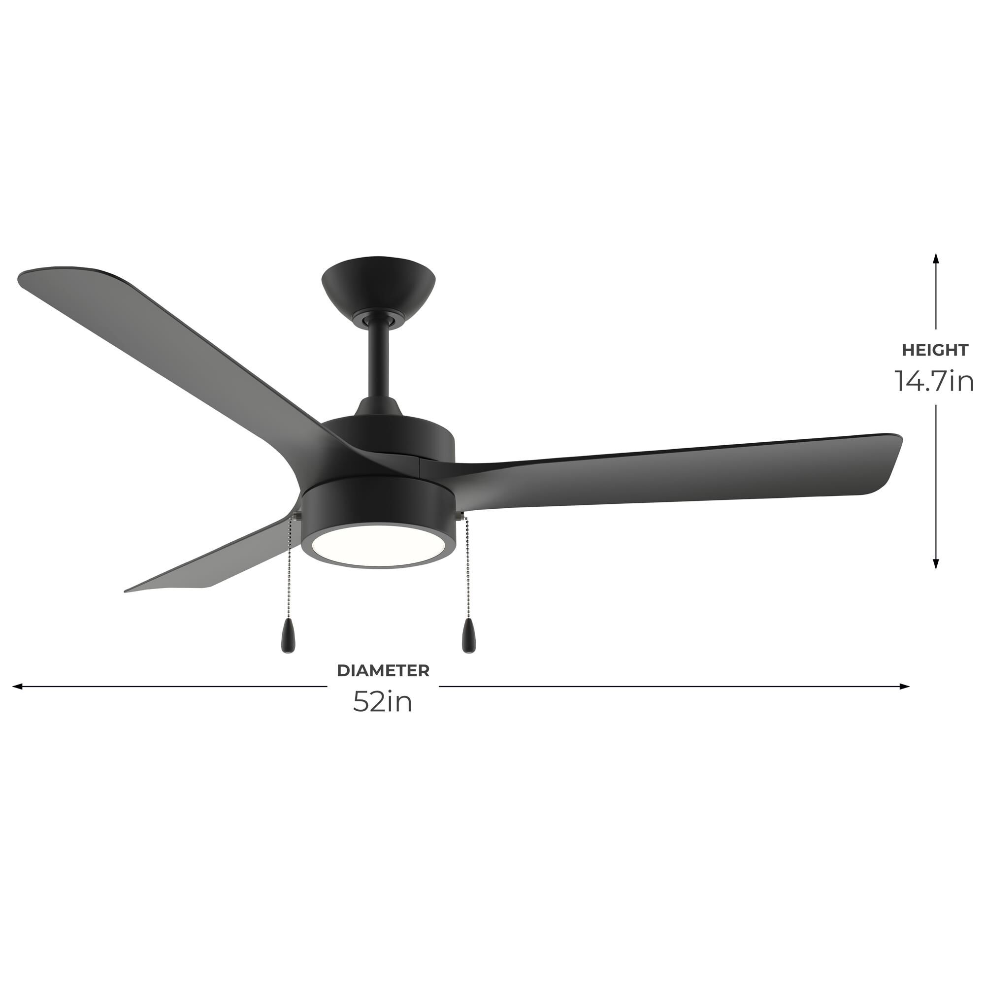 Axion 52 Inch Ceiling Fan with Light Kit by Progress Lighting
