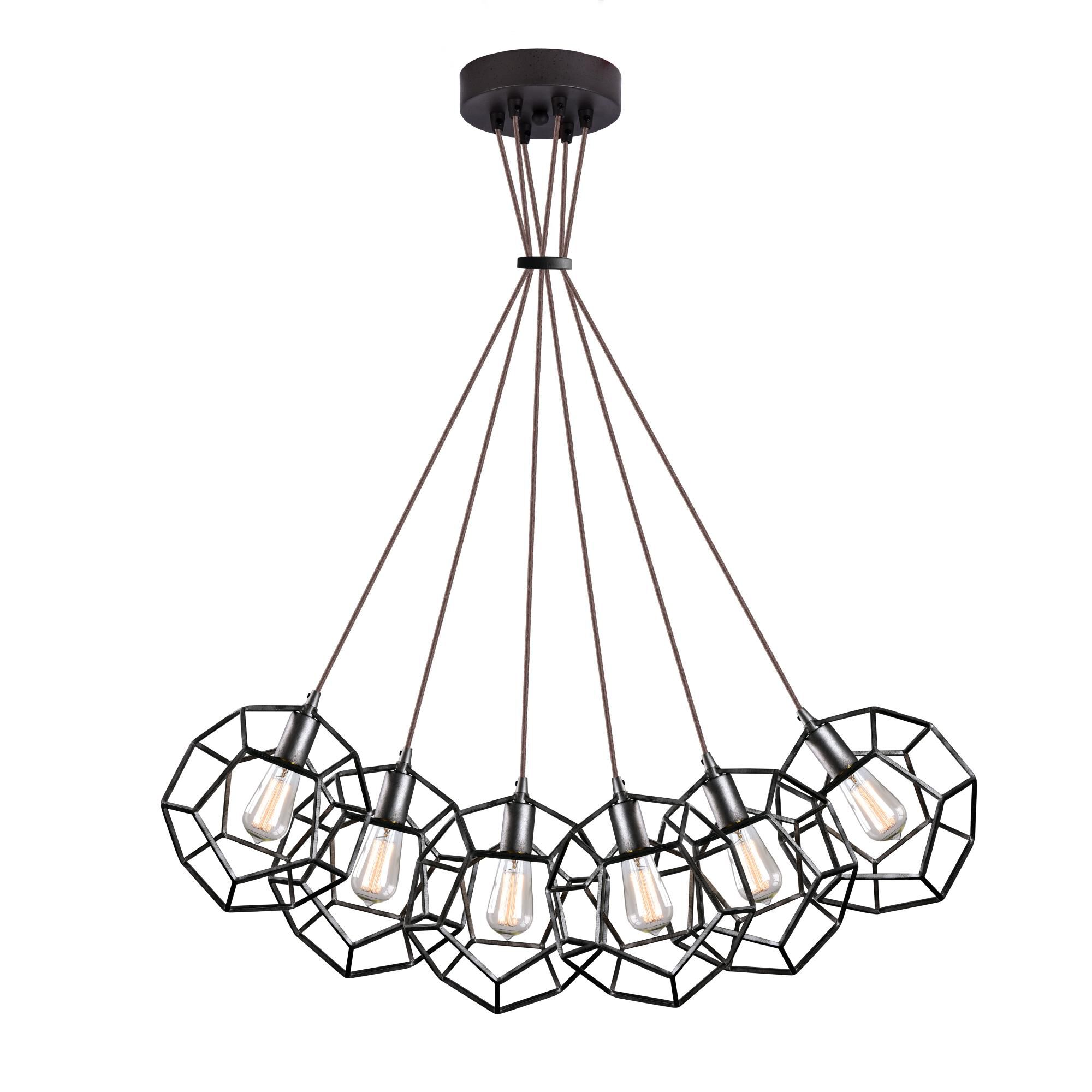 Geometry 25 Inch 6 Light Multi Light Pendant by Matteo Lighting