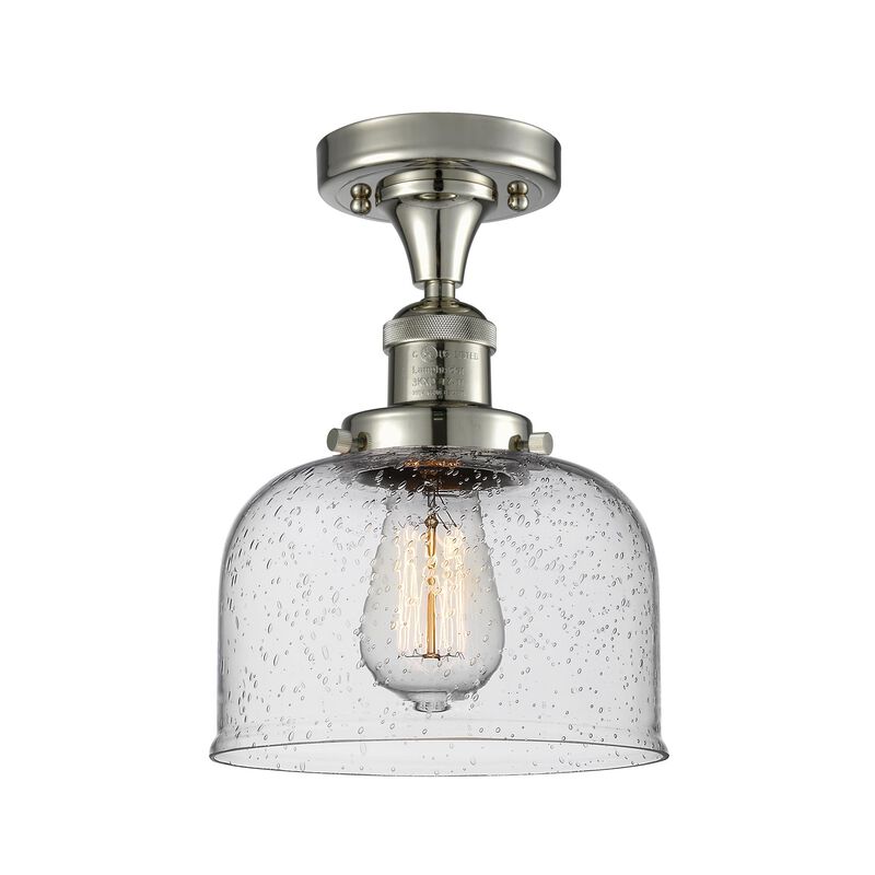 Bruno Marashlian Large Bell 8 Inch 1 Light Semi Flush Mount by Innovations Lighting