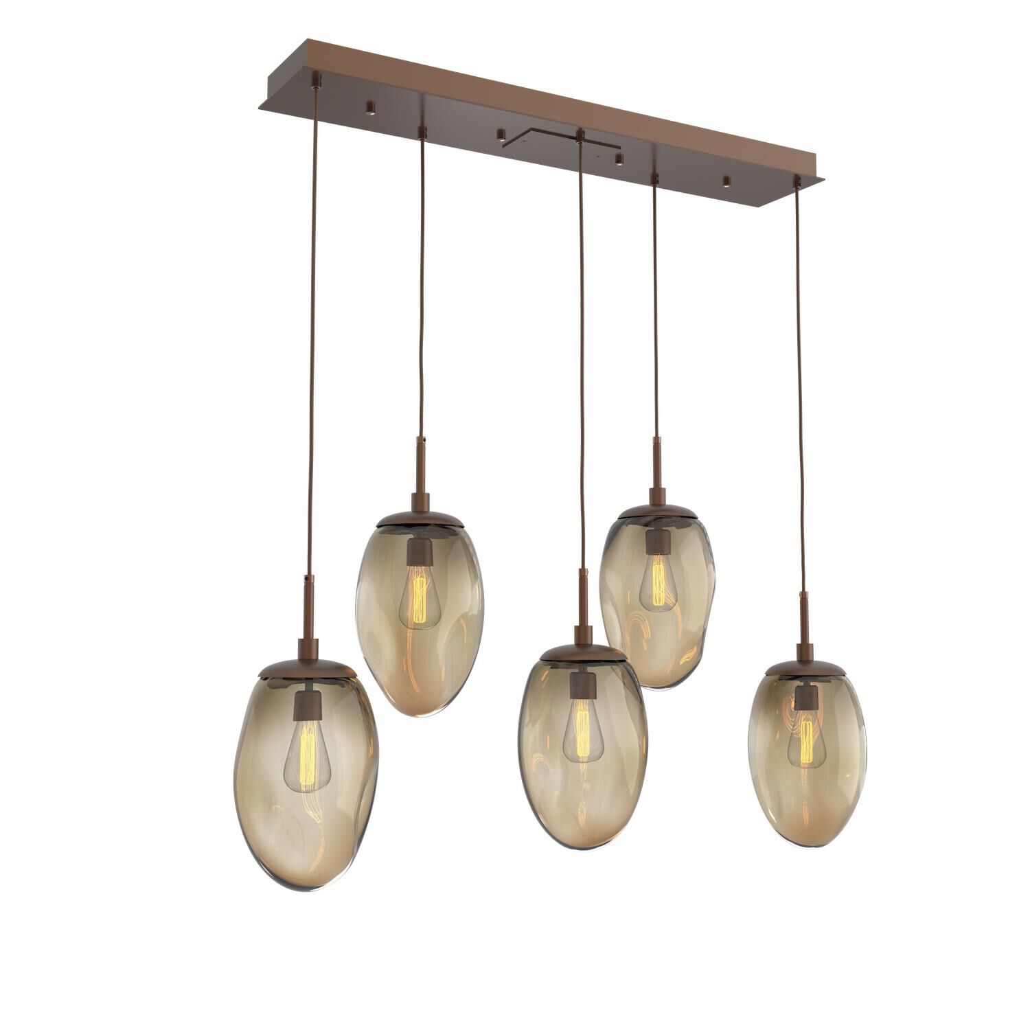 Shown in Burnished Bronze finish and Bronze Blown glass