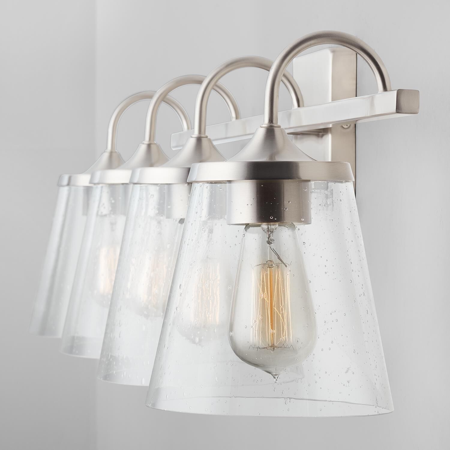 Shown in Brushed Nickel finish and 496 glass