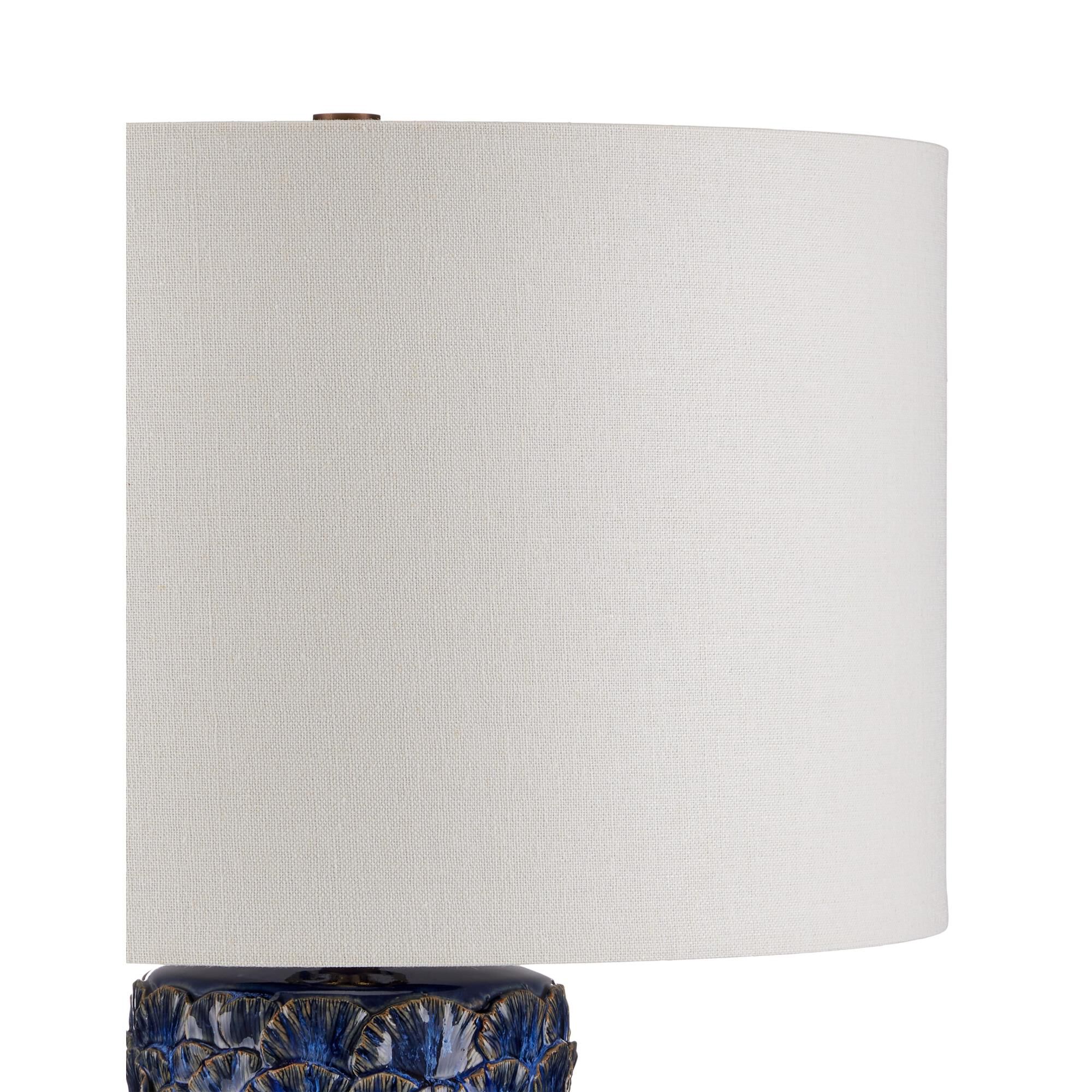 Shown in Dark Blue Reactive finish and Off-White Linen shade