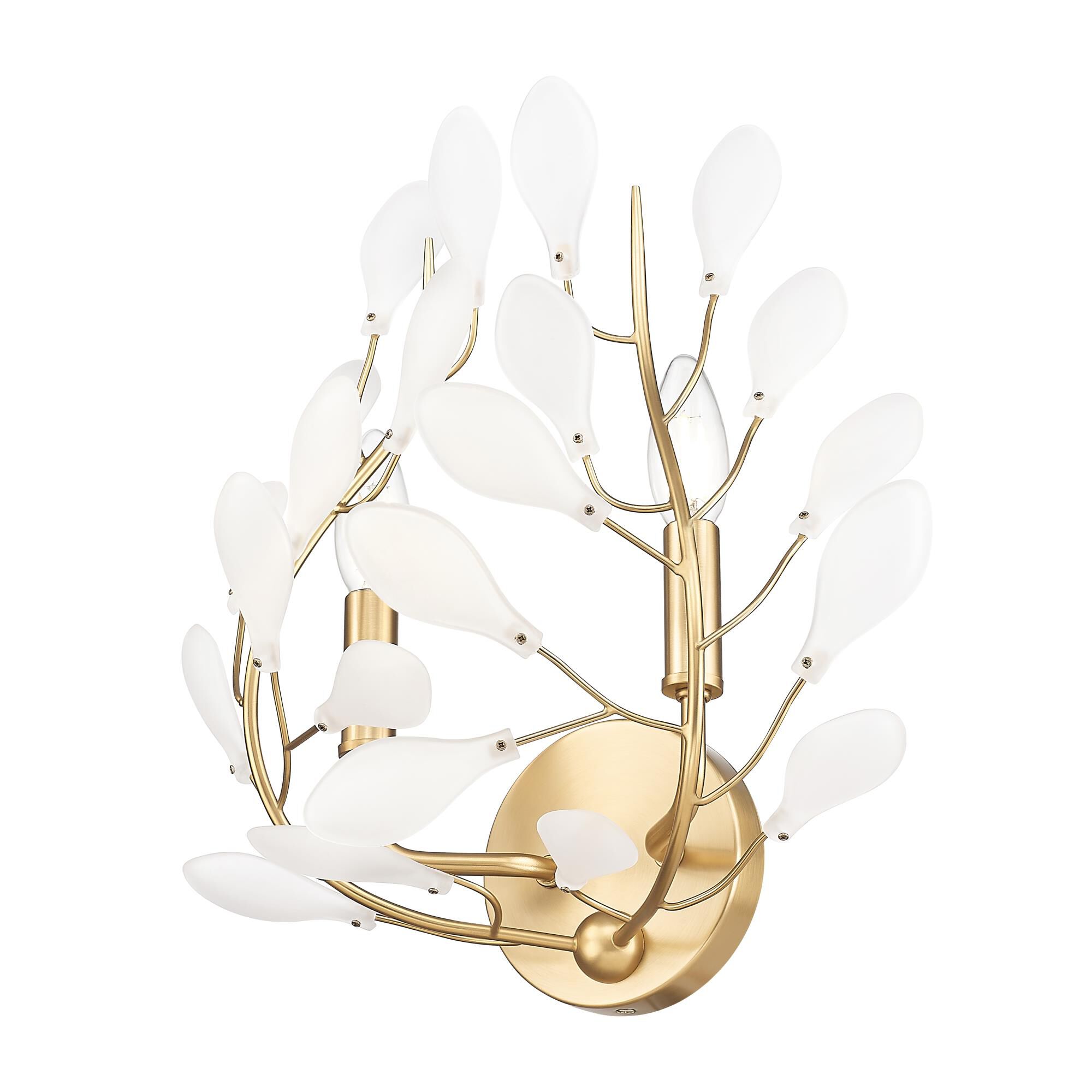 Shown in Modern Gold finish and Frosted glass