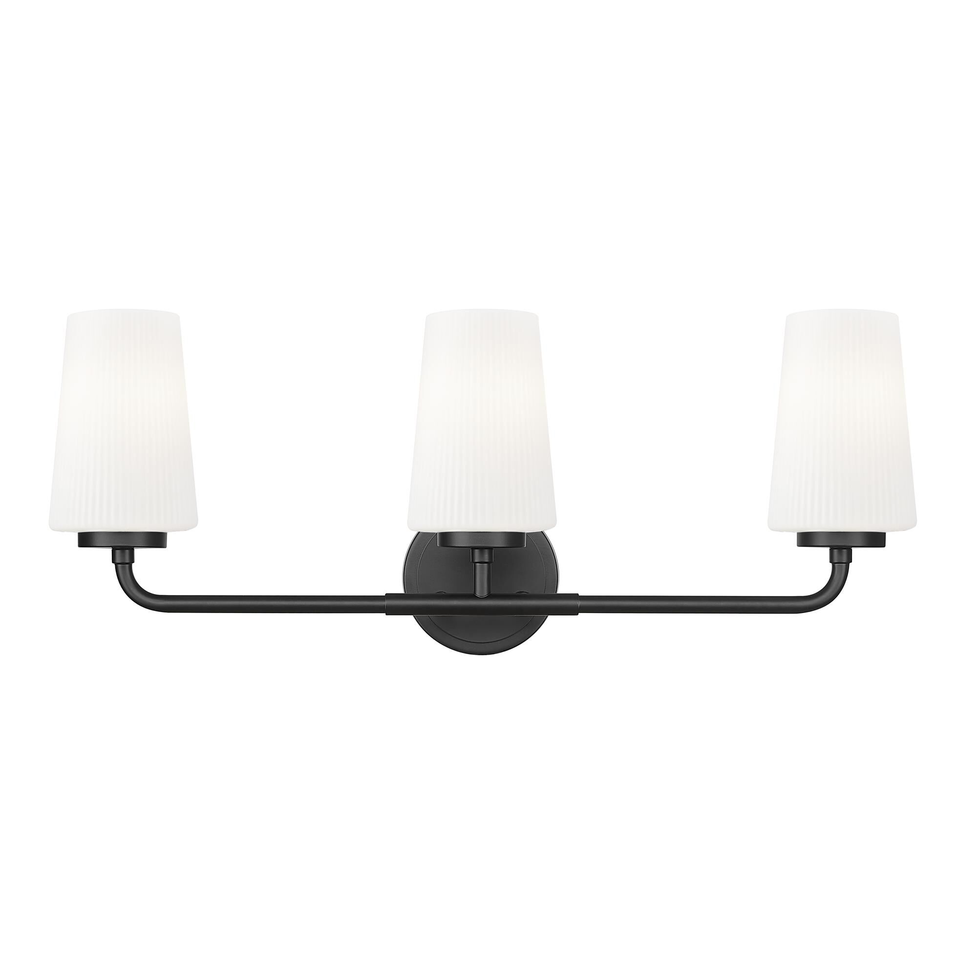 Shown in Matte Black finish and Matte Opal glass and Matte Opal shade