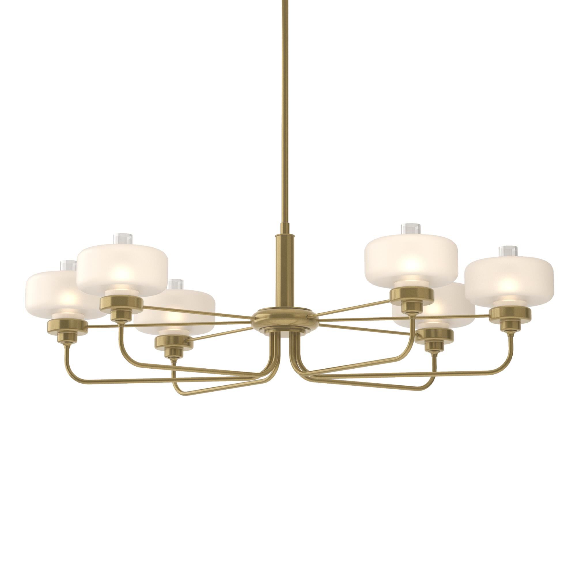 Nola 42 Inch 6 Light Linear Suspension Light by Hubbardton Forge