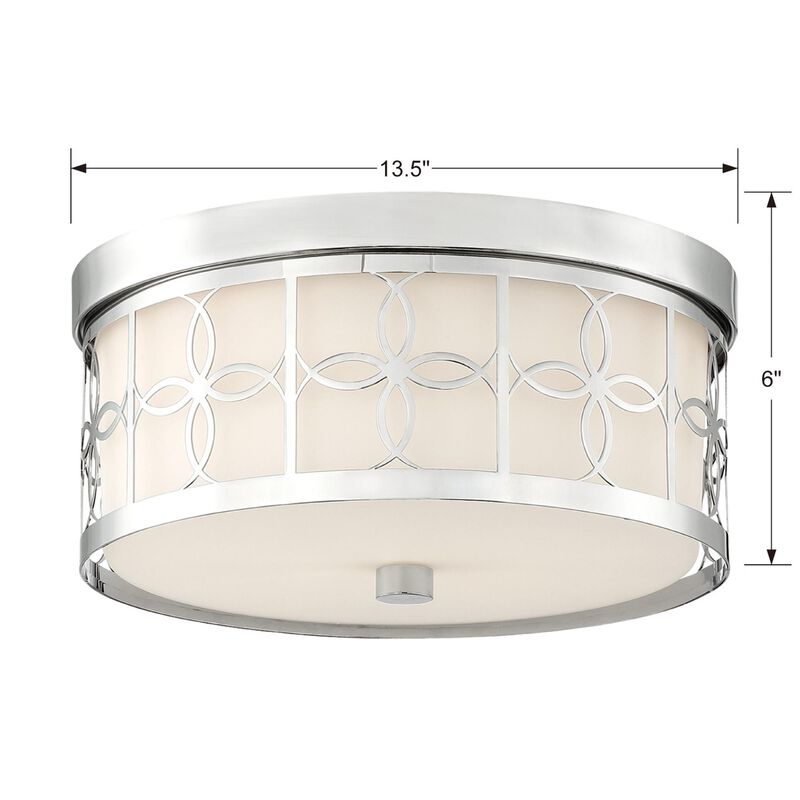 Anniversary 13 Inch 2 Light Flush Mount by Crystorama